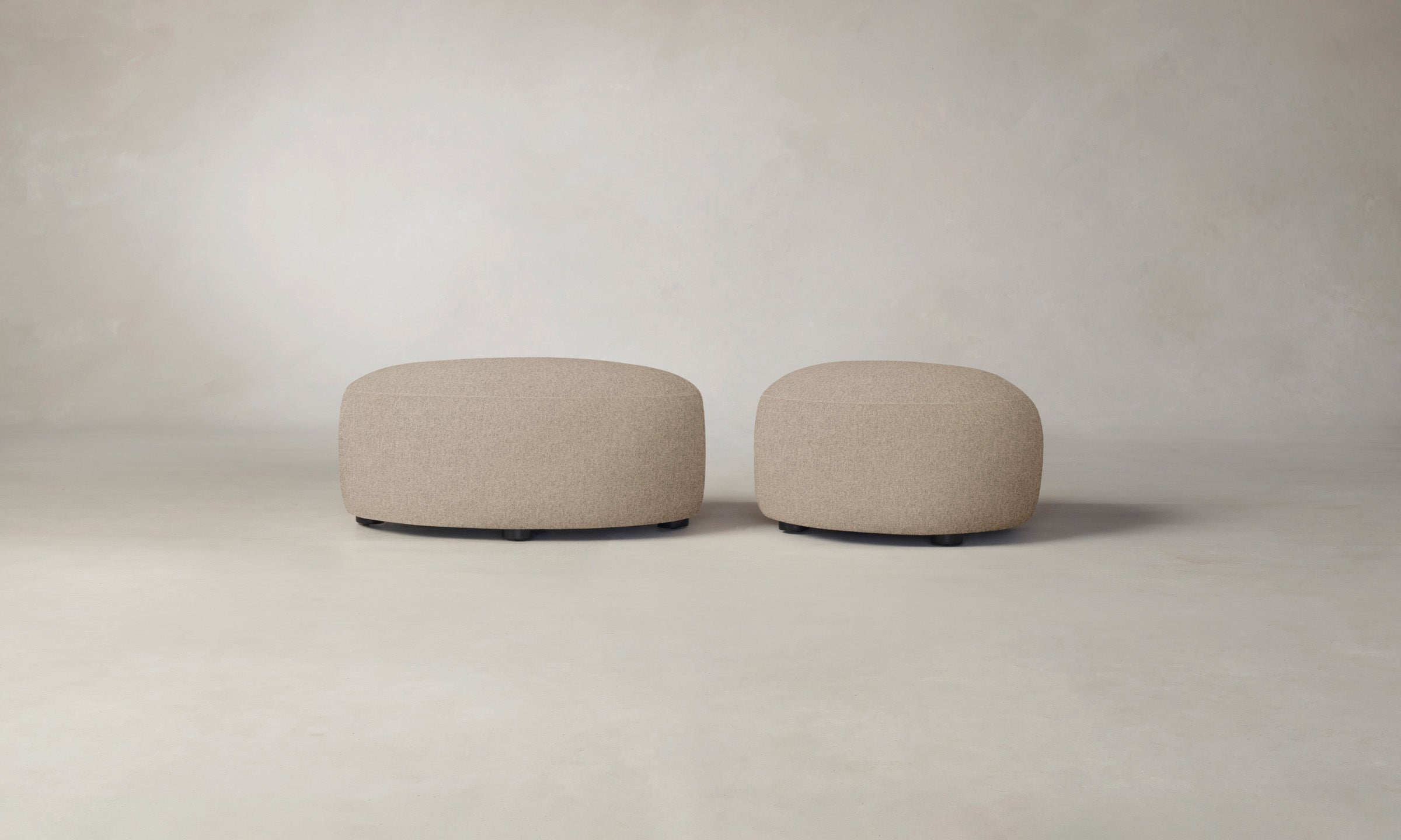 Luxury Italian Brushed Wool Fox Ottoman - Elegant Chelsea Footstool for Living Room, Bedroom & Office Decor - Perfect for Relaxing & Adding Style to Your Home