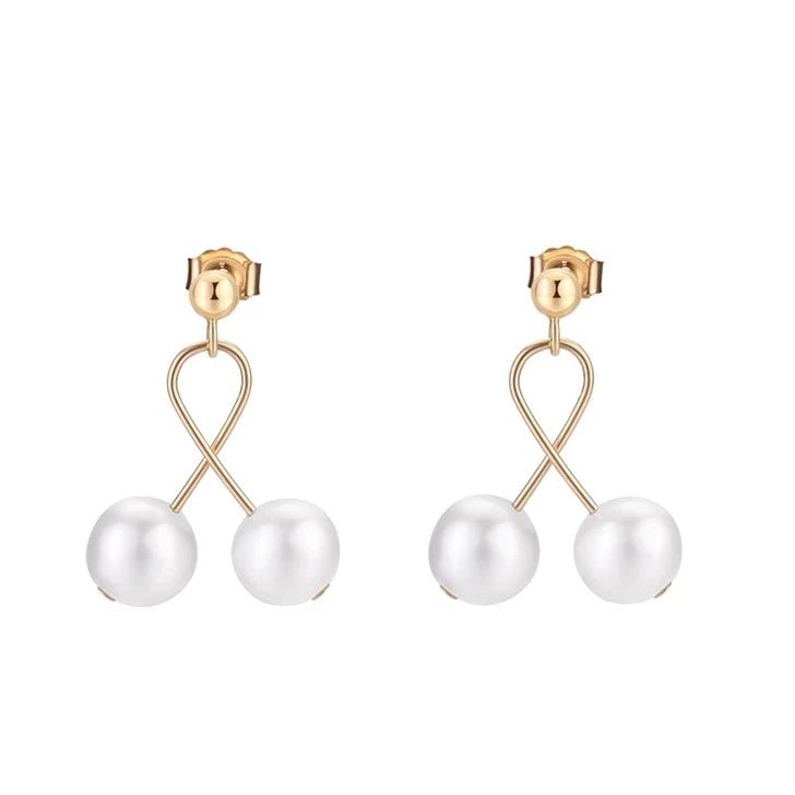 COCOKIM Mini Cherry Stud Earrings with Crystals - Elegant & Dainty Jewelry for Women - Perfect for Parties, Weddings & Everyday Wear