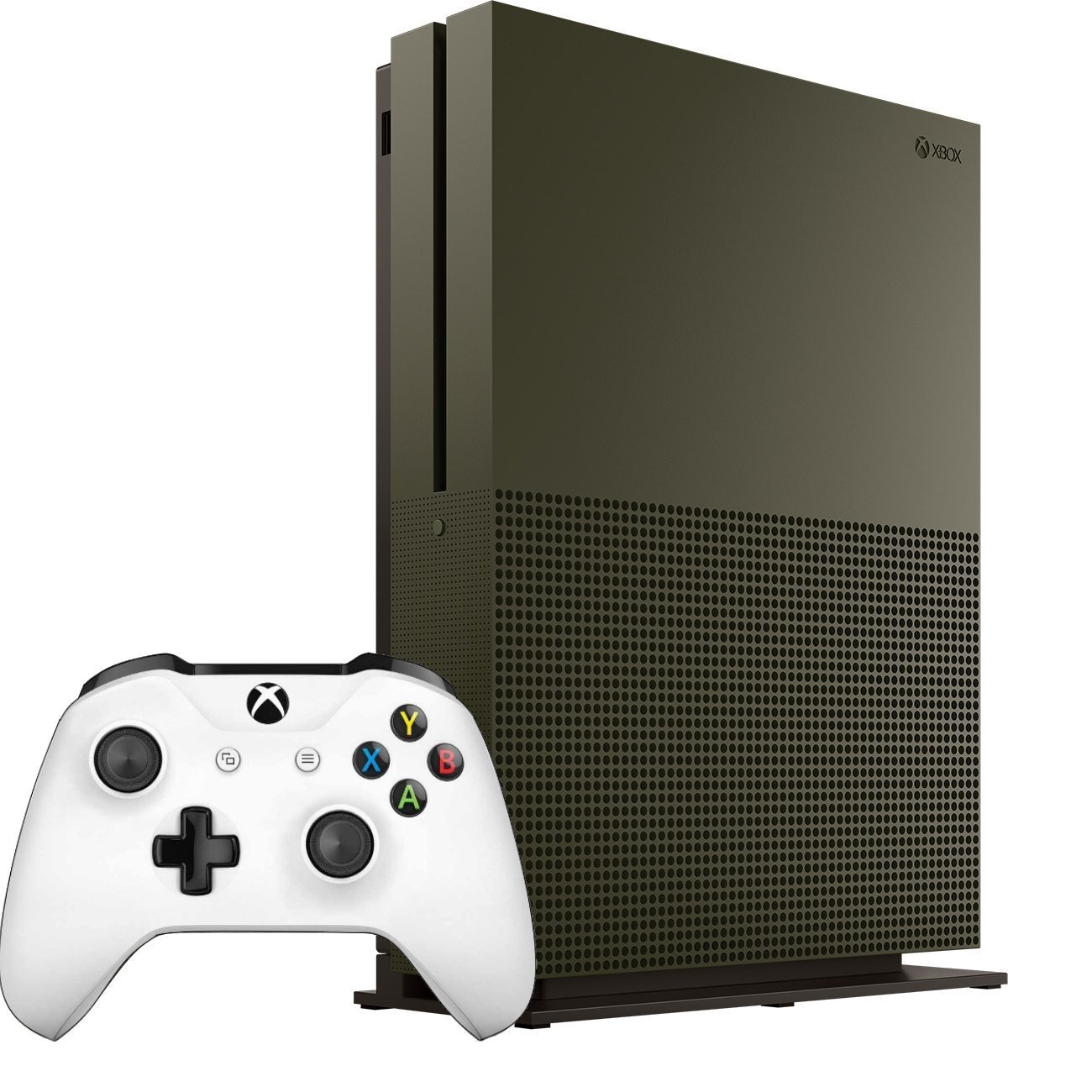 Xbox One S 1TB Military Green Special Edition Console with White Wireless Controller - Certified Refurbished | Perfect for Gaming, Streaming & Entertainment in Living Room or Bedroom