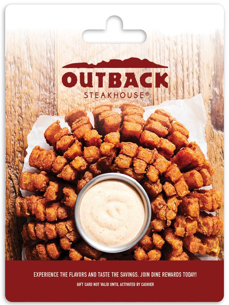 Outback Steakhouse Gift Card - Perfect for Dining, Birthdays & Special Occasions | Enjoy Delicious Steaks & Aussie-Inspired Meals
