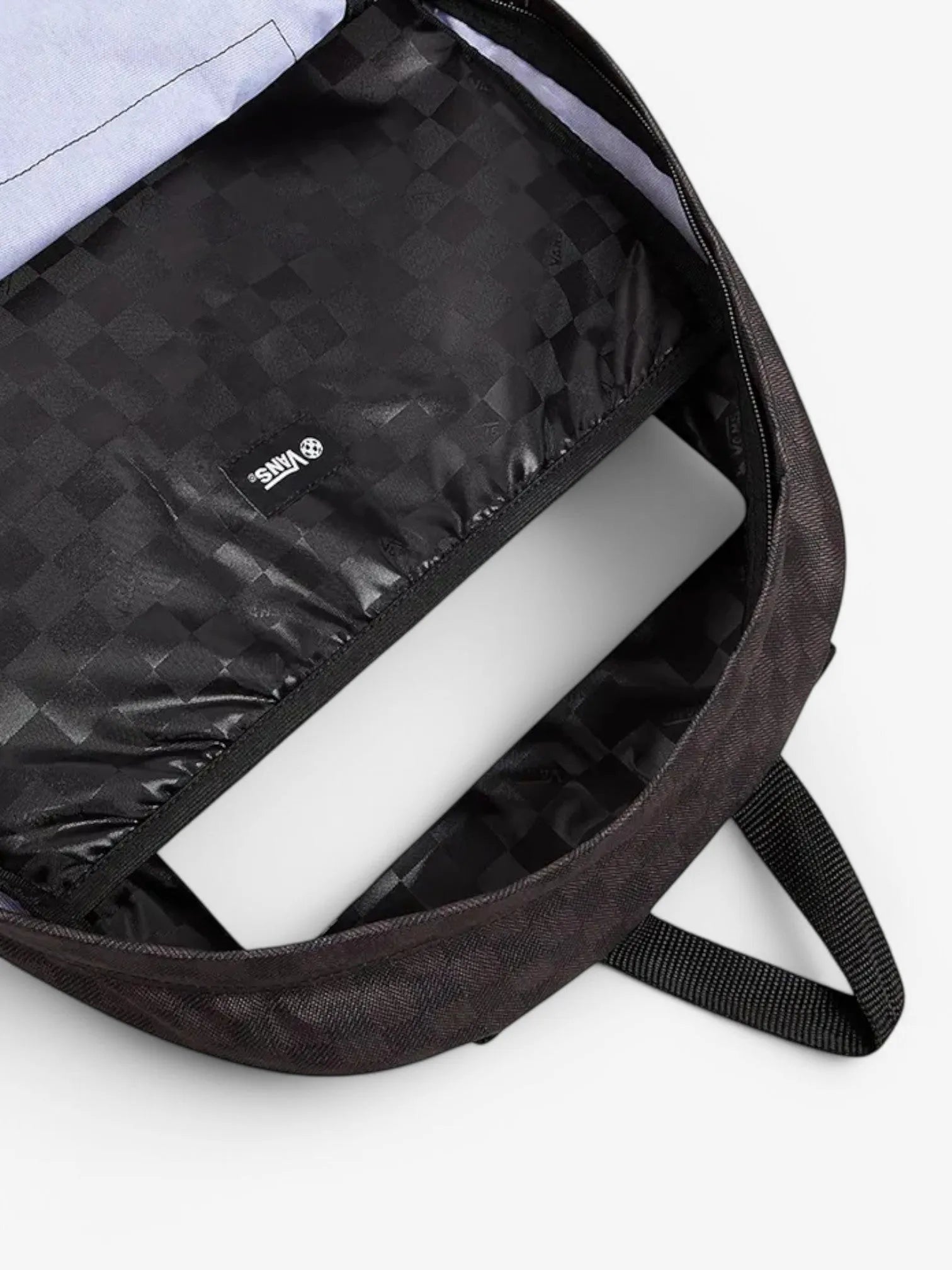 Vans Old Skool Check Backpack - Black School Backpack for Men & Women | Durable Laptop Bag for College, Travel & Everyday Use