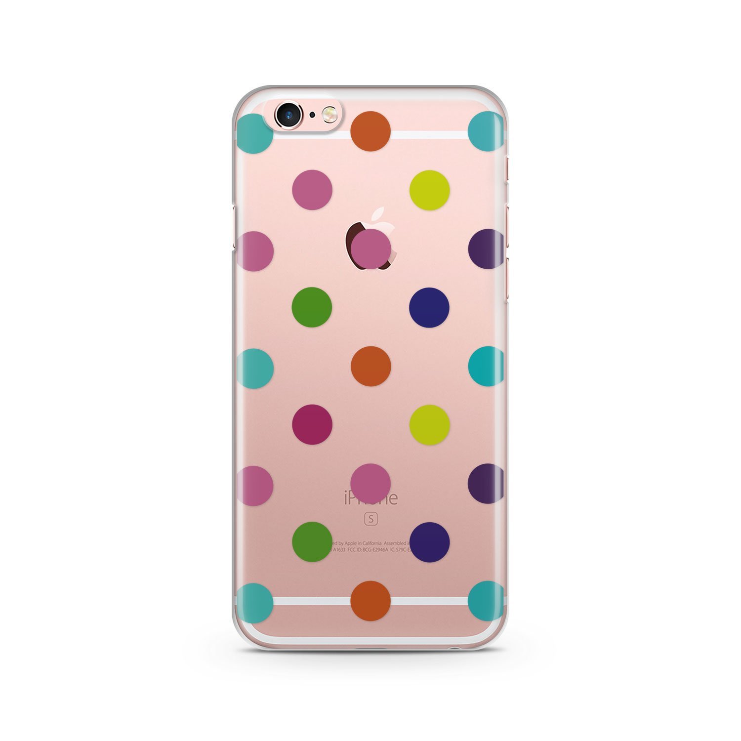 CodeiCases Clear Transparent Polkadots Phone Case for iPhone 6/6s - Slim Protective Cover with Dots Design for Everyday Use & Fashion Protection