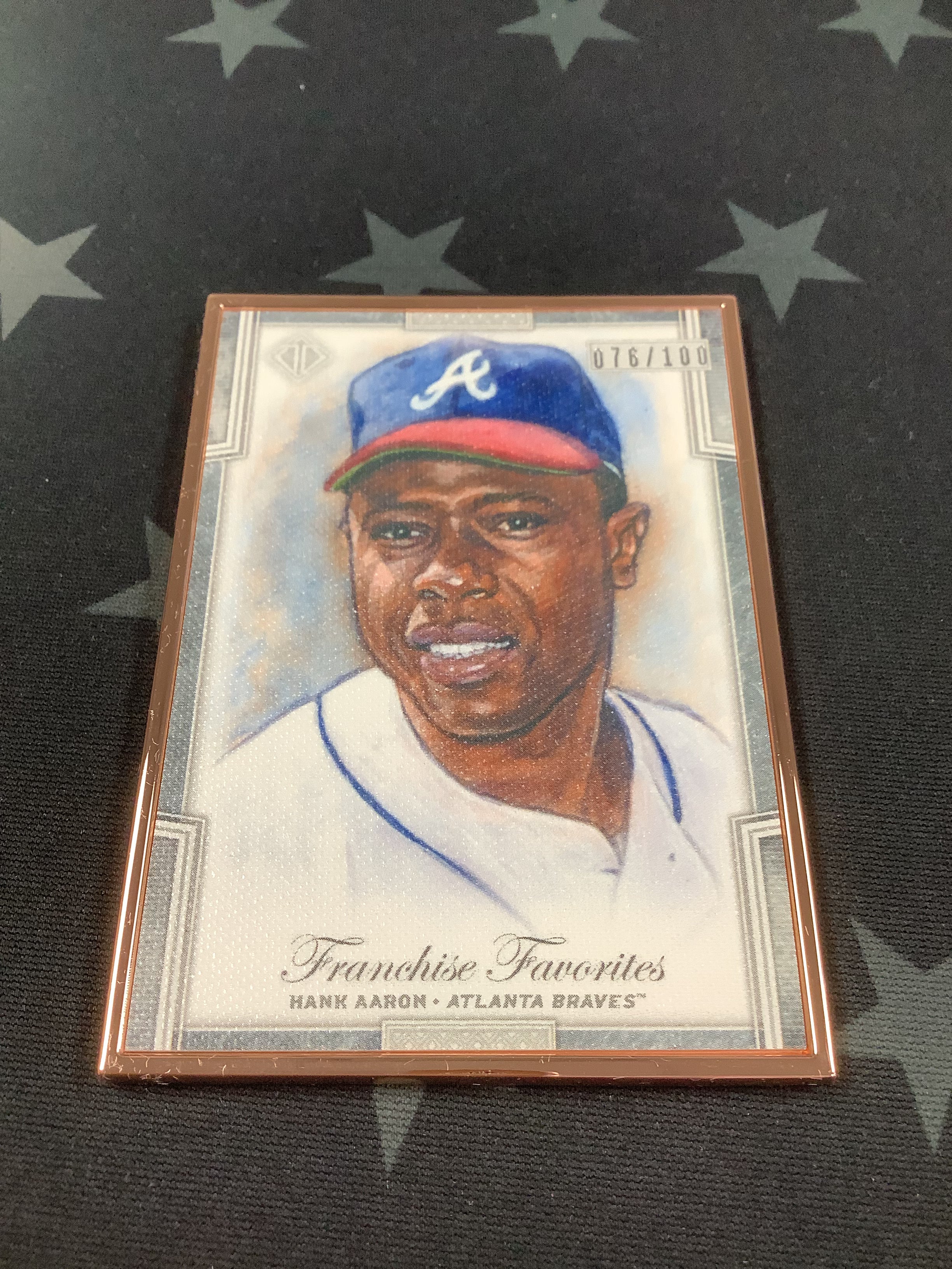 2019 Hank Aaron Franchise Favorites Transcendent Collection Baseball Card #FFR HA /100 - Rare Collectible for MLB Fans & Sports Memorabilia Enthusiasts