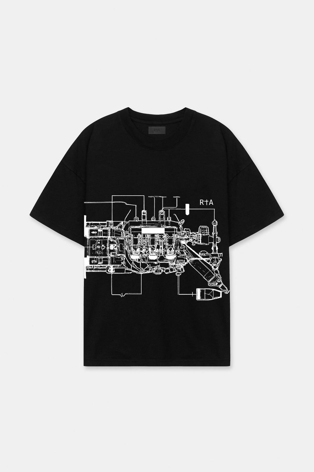 Colt Tee - Black Motorcycle Diagram Graphic T-Shirt for Men | Casual Streetwear & Biker Style Outfits