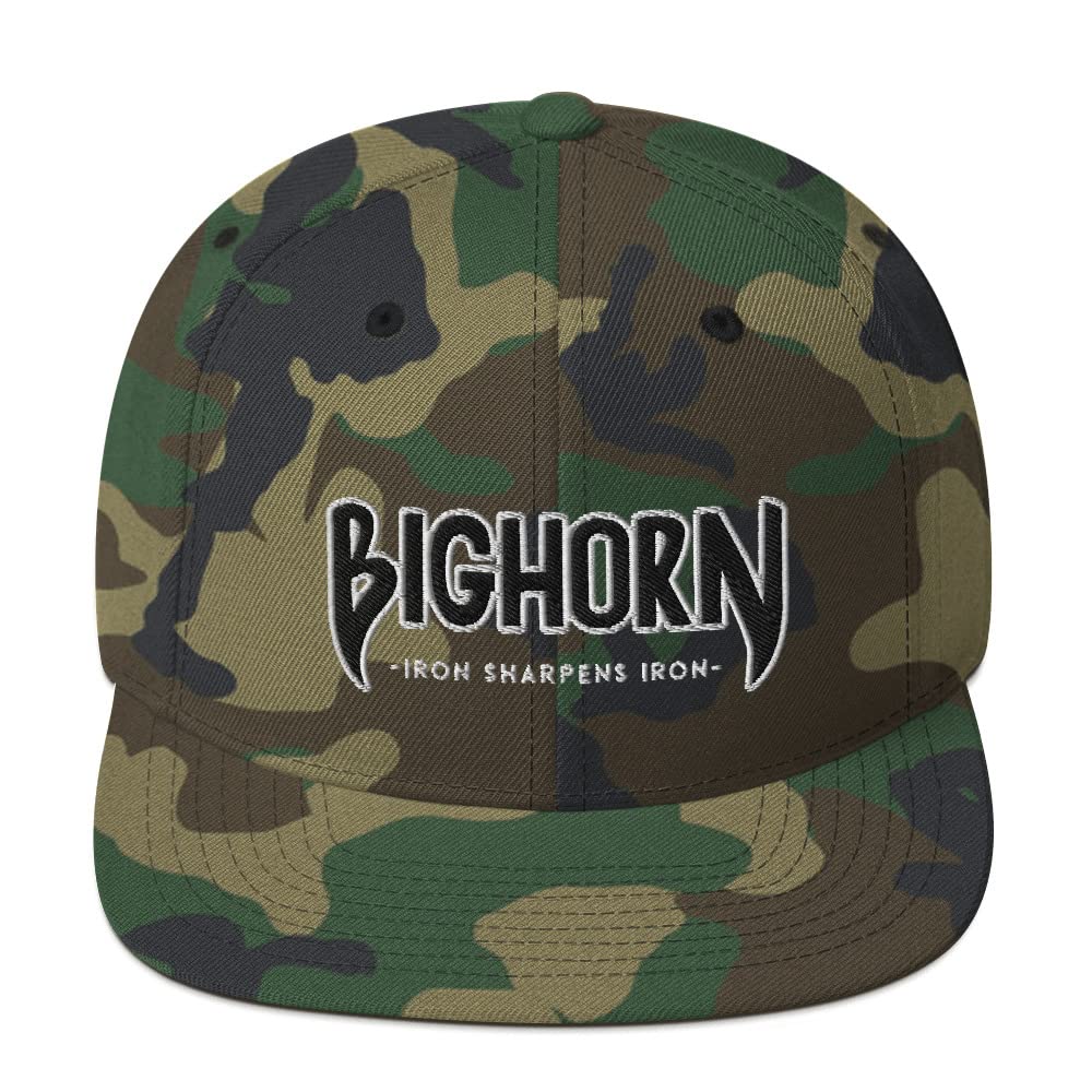 Bighorn Athletics Snapback Hat - Iron Sharpens Iron - Adjustable Baseball Cap for Men & Women - Perfect for Sports, Gym, and Outdoor Activities