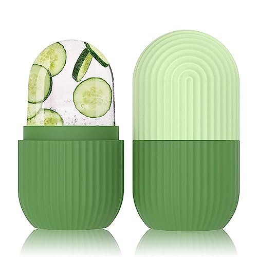 Facial Ice Roller & Ice Mold Set for Puffiness Relief - Cooling Eye & Face Massage Tool for Skin Care - Reduce Swelling & Soothe Skin - Perfect for Morning Routine & Post-Workout Recovery