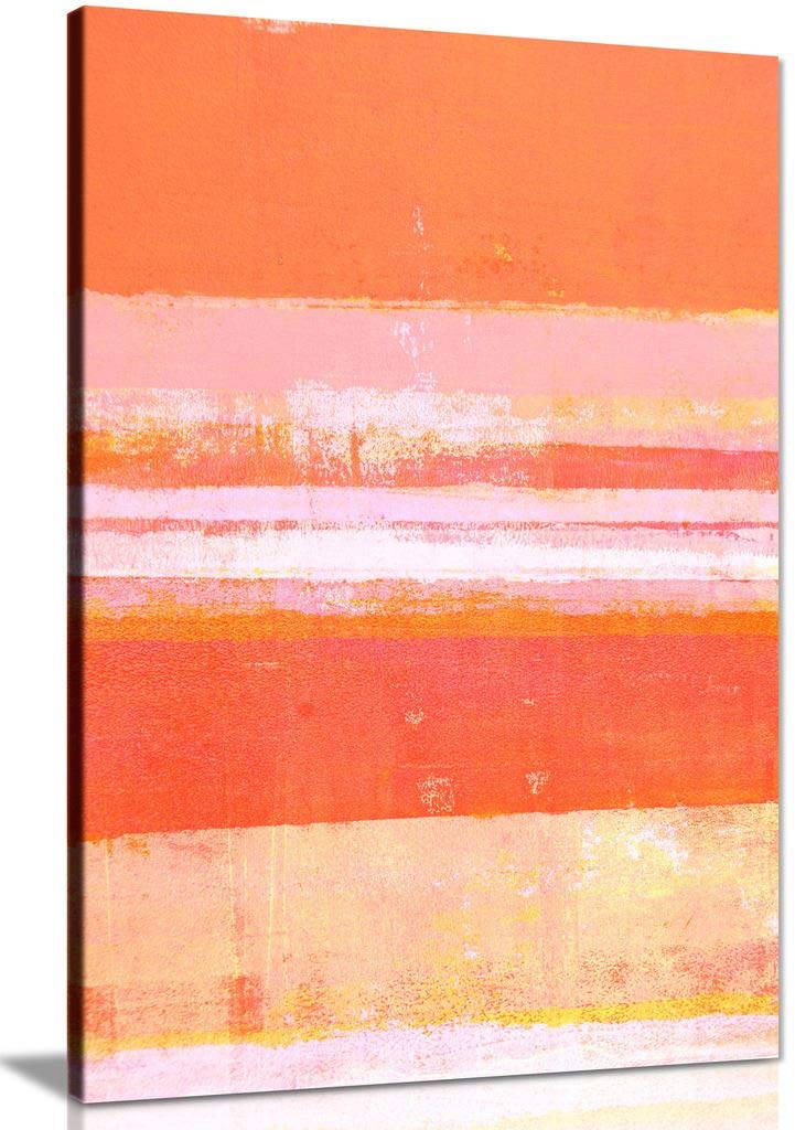 Orange Abstract Painting Canvas Wall Art - Modern Home Decor Print (12x8) - Perfect for Living Room, Bedroom & Office Decor