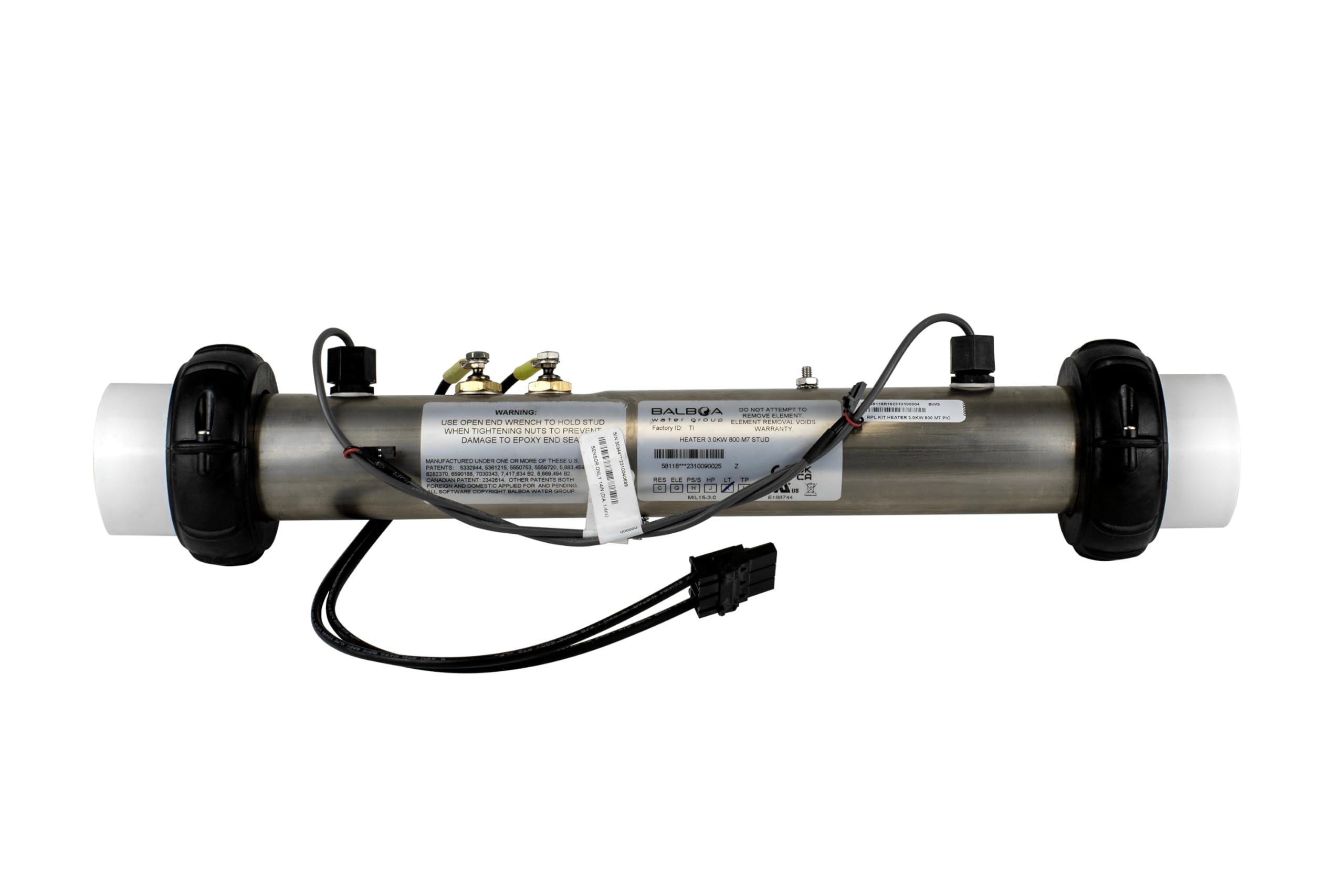 Balboa 3 Kw Heater Tube Assembly with Sensors PN 58118 for Spa & Hot Tub - Northern Lights Group Replacement Part | Perfect for Spa Maintenance & Repair