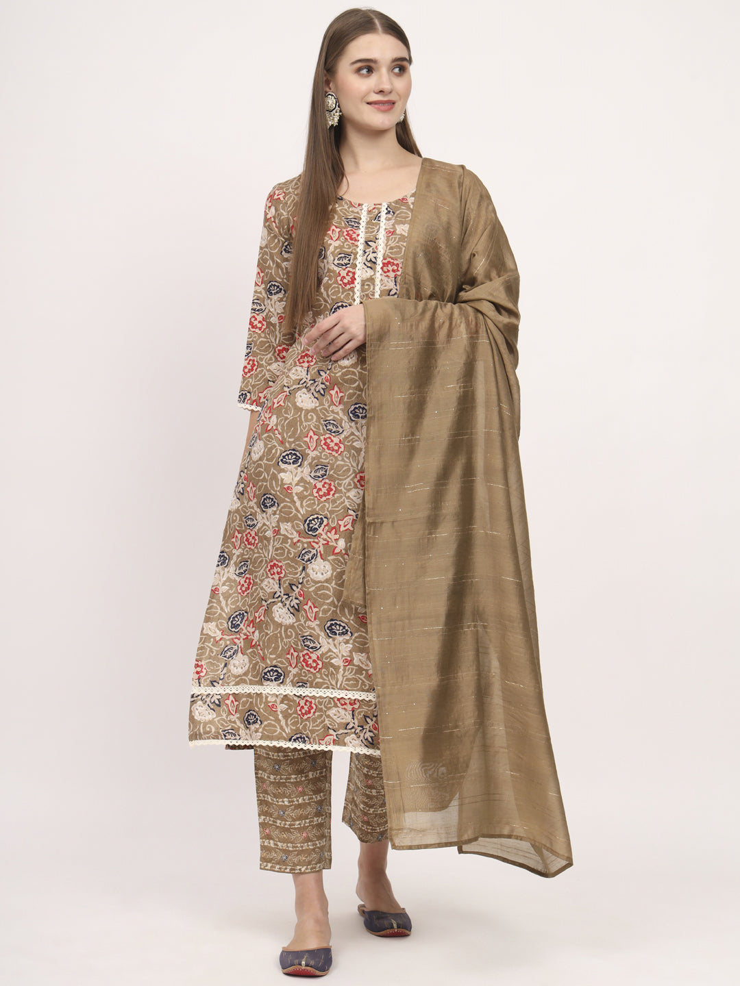 Elegant Brown Designer Ready-Made Pant Suit with Printed Work - Perfect for Office Wear, Business Meetings & Formal Events