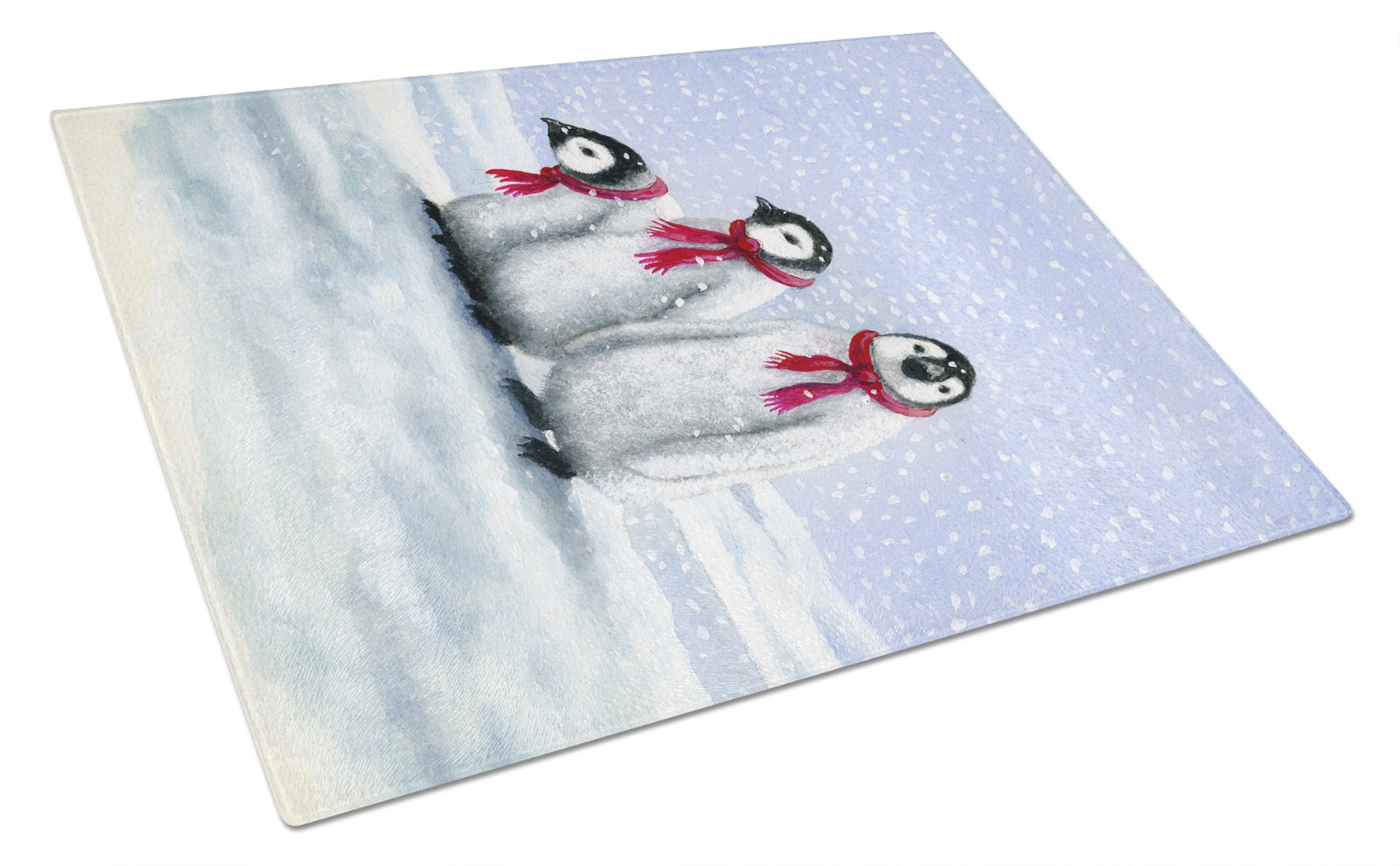 Daphne Baxter Penguins Tempered Glass Cutting Board - Large Decorative Kitchen Chopping & Serving Board | Perfect for Holiday Entertaining & Everyday Meal Prep
