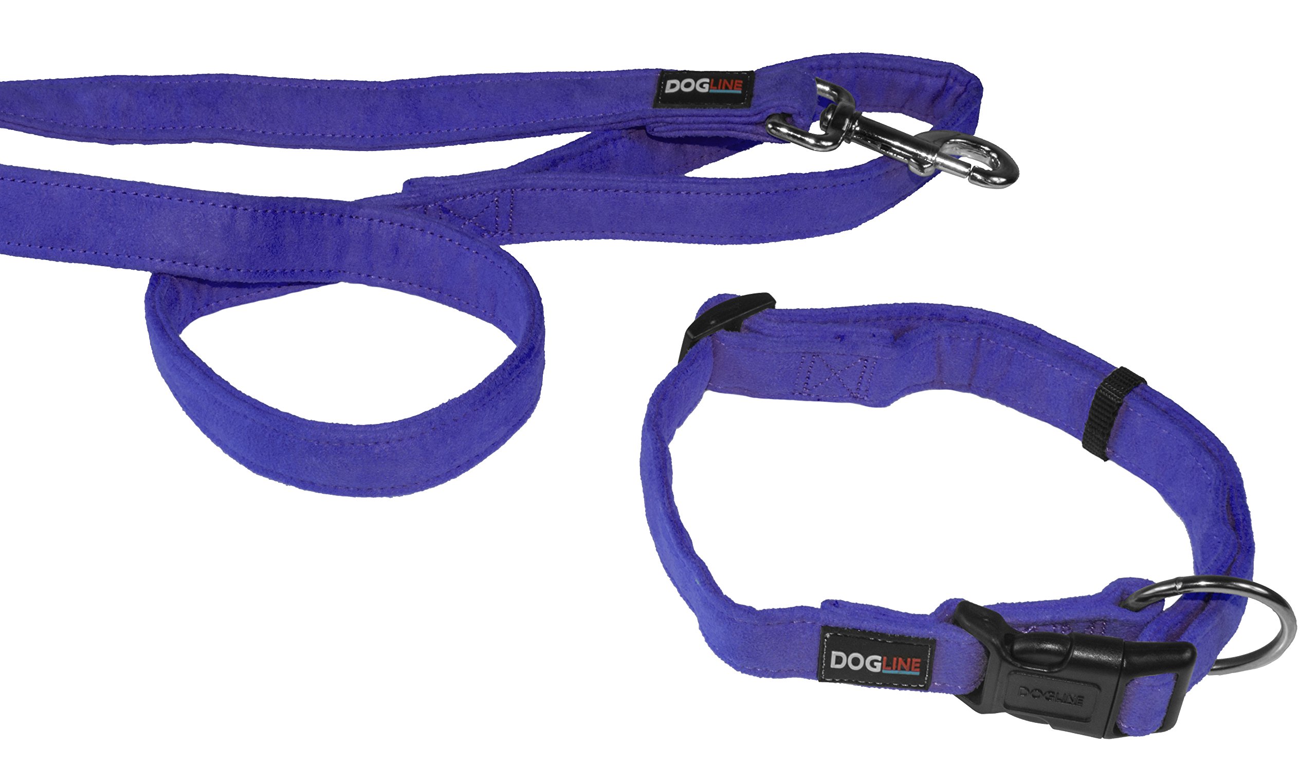 Soft Padded Microfiber Dog Collar & Leash Set - Adjustable 13-21 inch Collar & 4ft Leash - Comfortable Purple Pet Accessories for Small to Medium Dogs - Perfect for Walking, Training & Daily Use