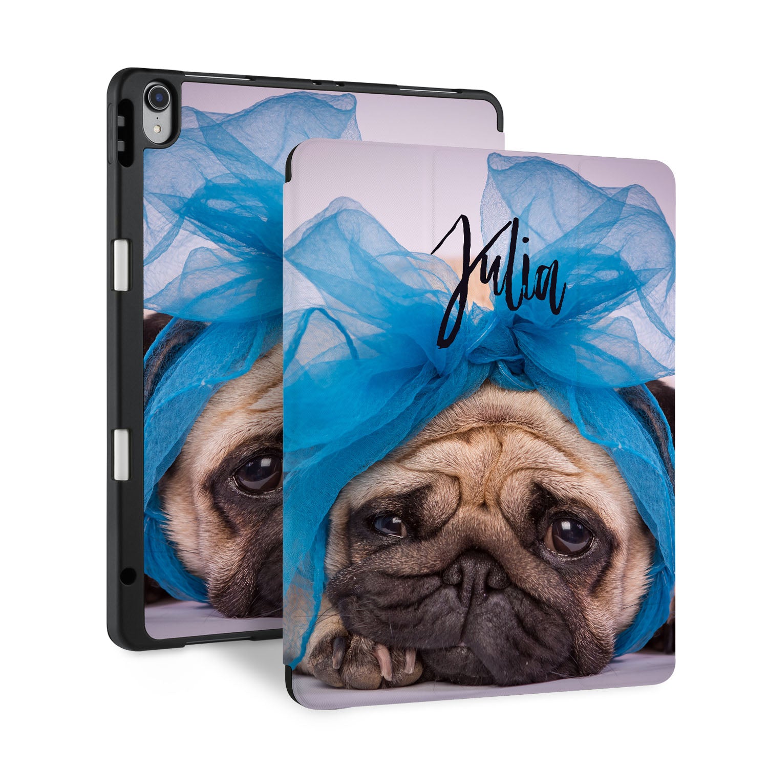 Premium iPad Trifold Case with Stand - Slim Protective Cover for iPad 7th/8th/9th Gen & iPad Air 3rd/4th Gen | Cute Dog Pattern Design | Perfect for Work, School & Travel