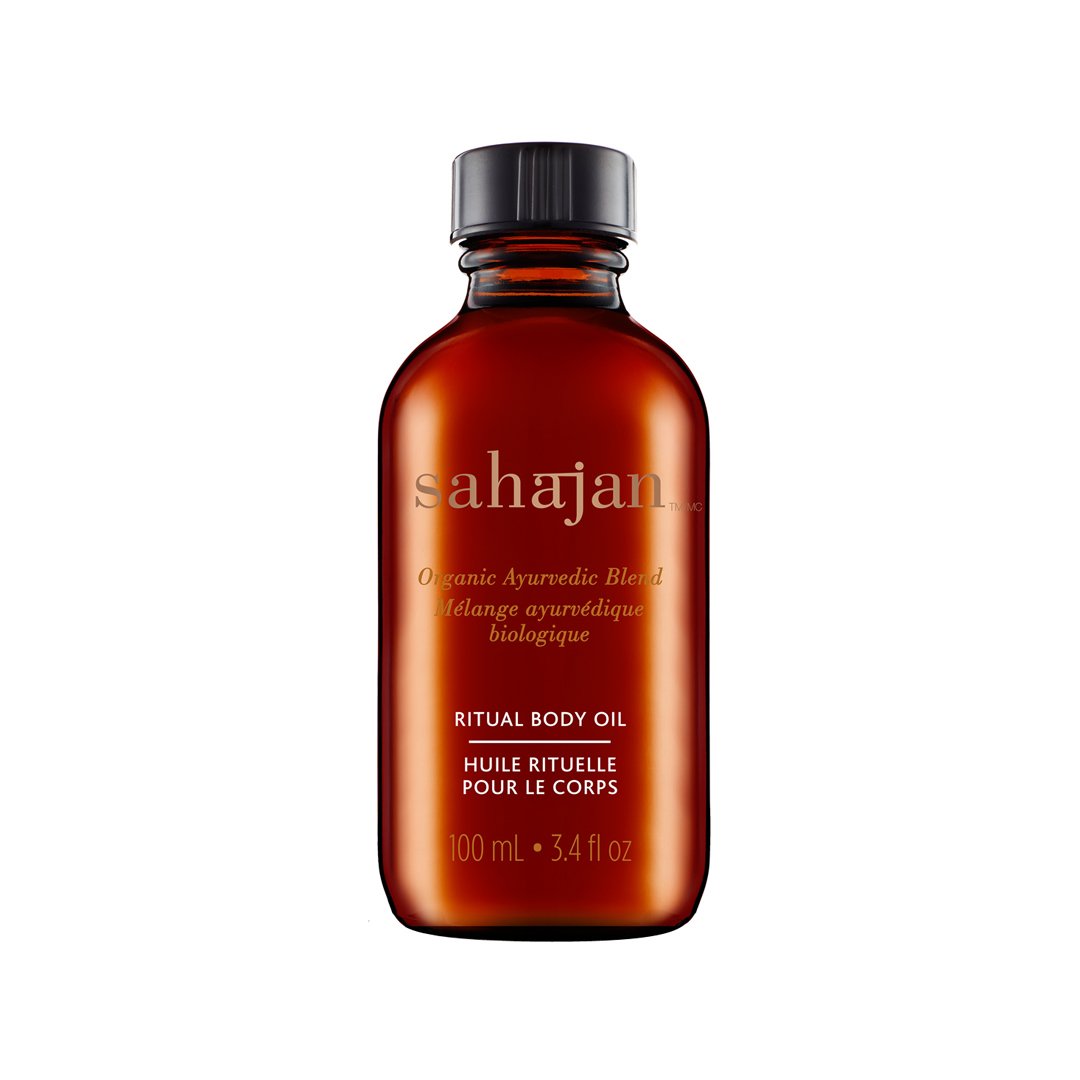Sahajan Ritual Body Oil - Organic Ayurvedic Moisturizer for Dry Skin, Natural Hydration & Relaxation | Perfect for Massage, Spa, and Daily Self-Care Routine