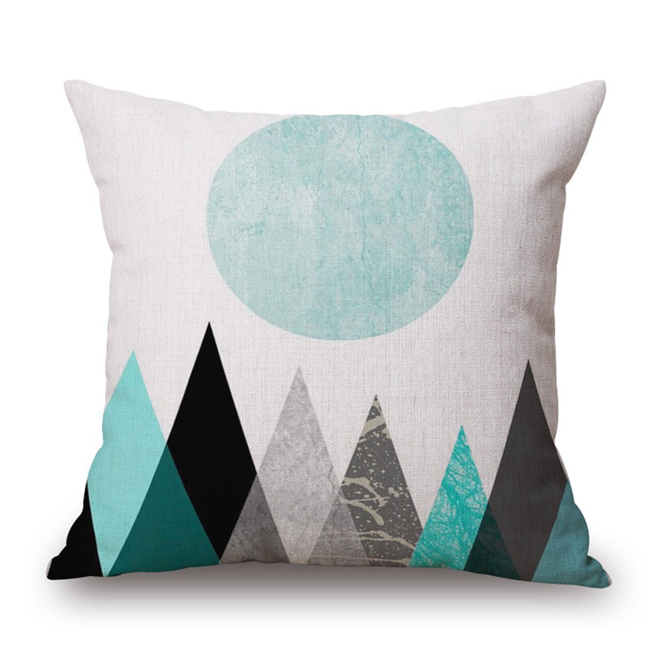 Premium Sofa Bed Pillow Protector Cover - Soft Linen Square Cushion Case 17.7