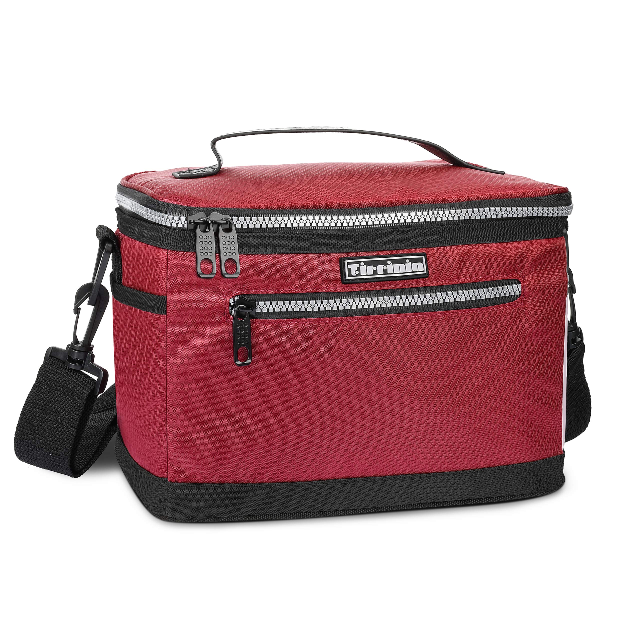 Tirrinia Insulated Lunch Bag for Women & Men - Leakproof Thermal Reusable Lunch Box Tote for Adults & Kids - Office Work, School, Picnic, Travel Cooler Bag (Red)