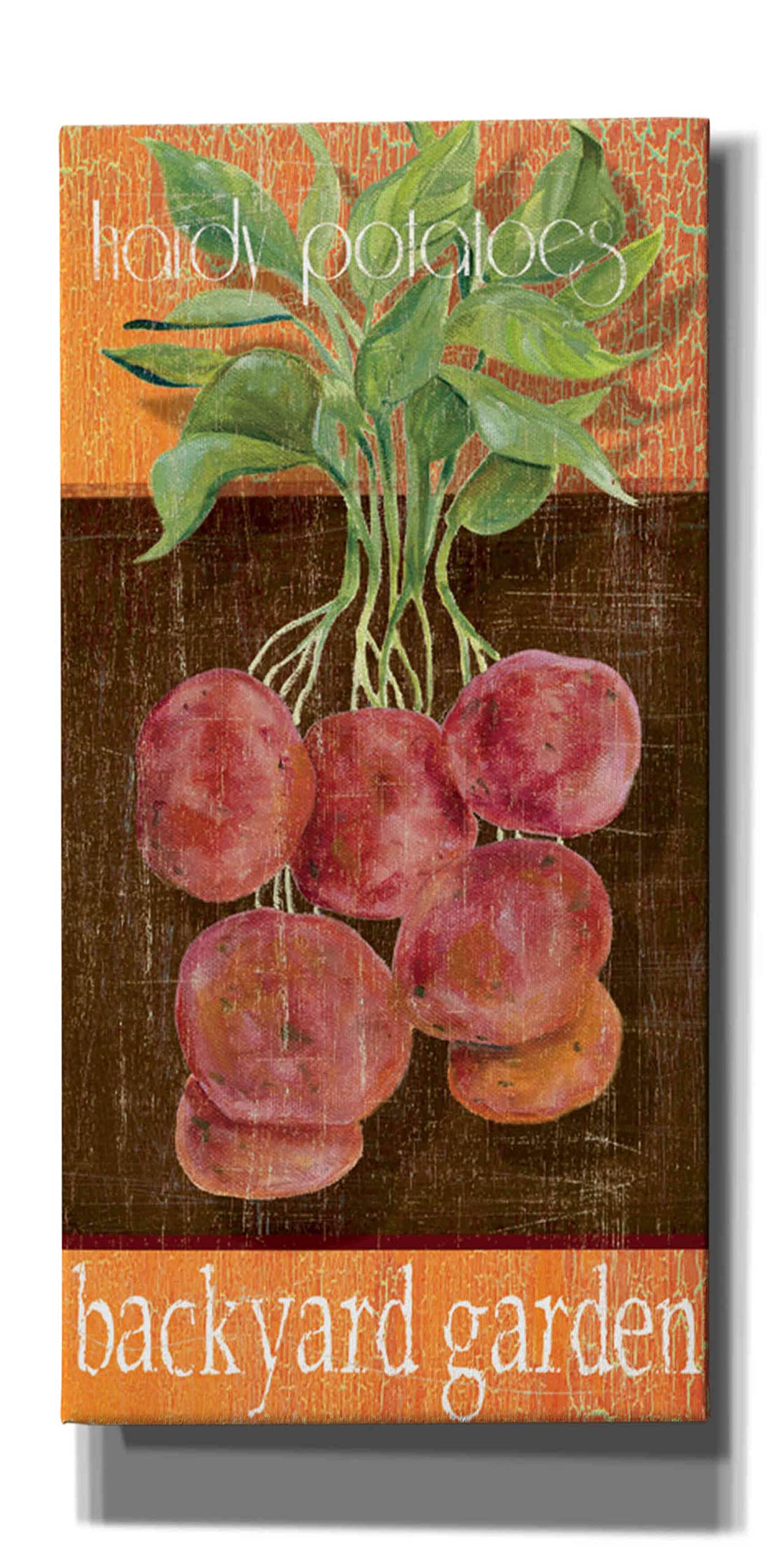 Epic Graffiti 'Hardy Potatoes' Canvas Wall Art by Jadei Graphics - 30x60 Inches Modern Home Decor for Living Room, Bedroom & Office