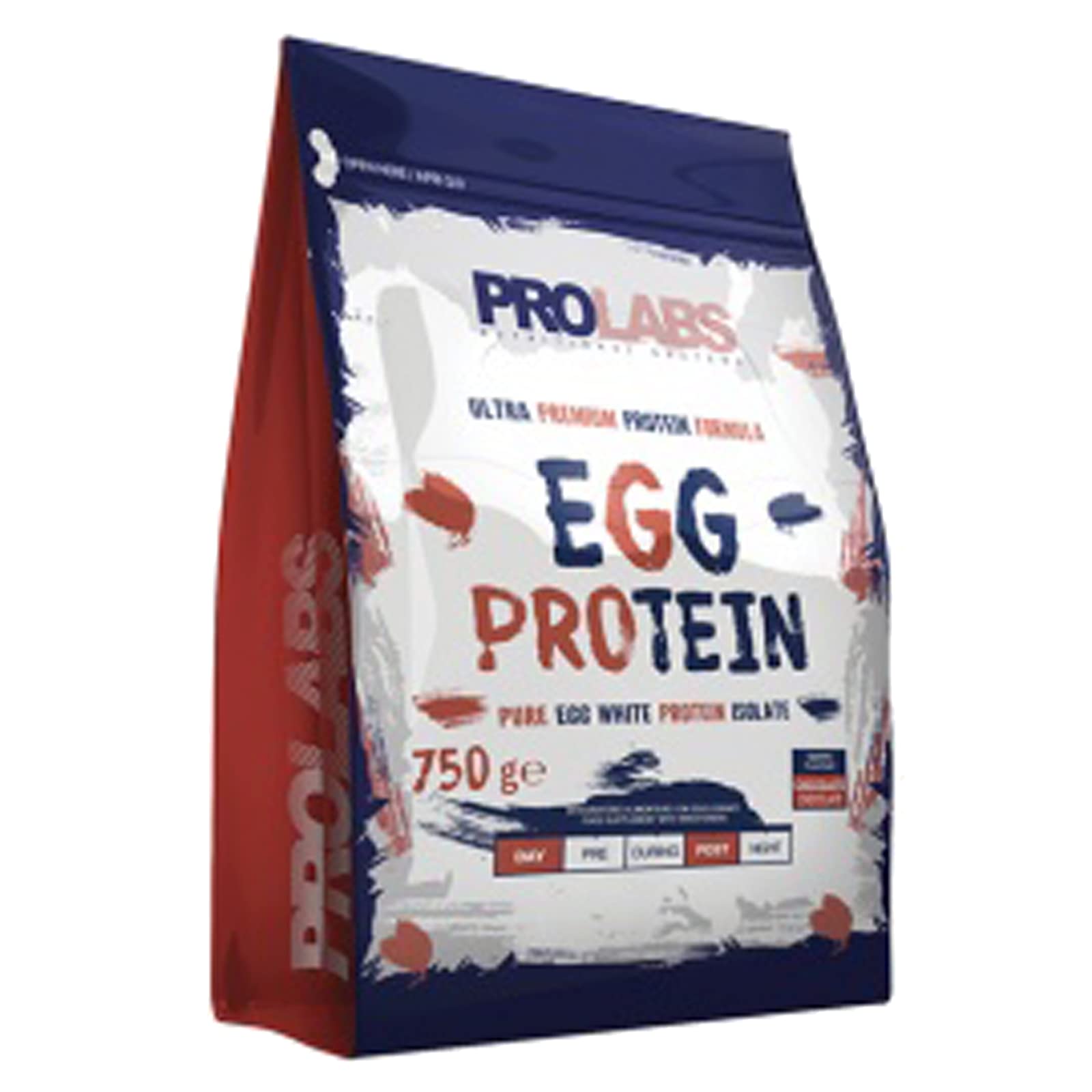 Prolabs Egg Protein Powder 750g - Egg White Protein with Vitamin B6 - Rich Cocoa Flavor - Ideal for Post-Workout Recovery & Muscle Building