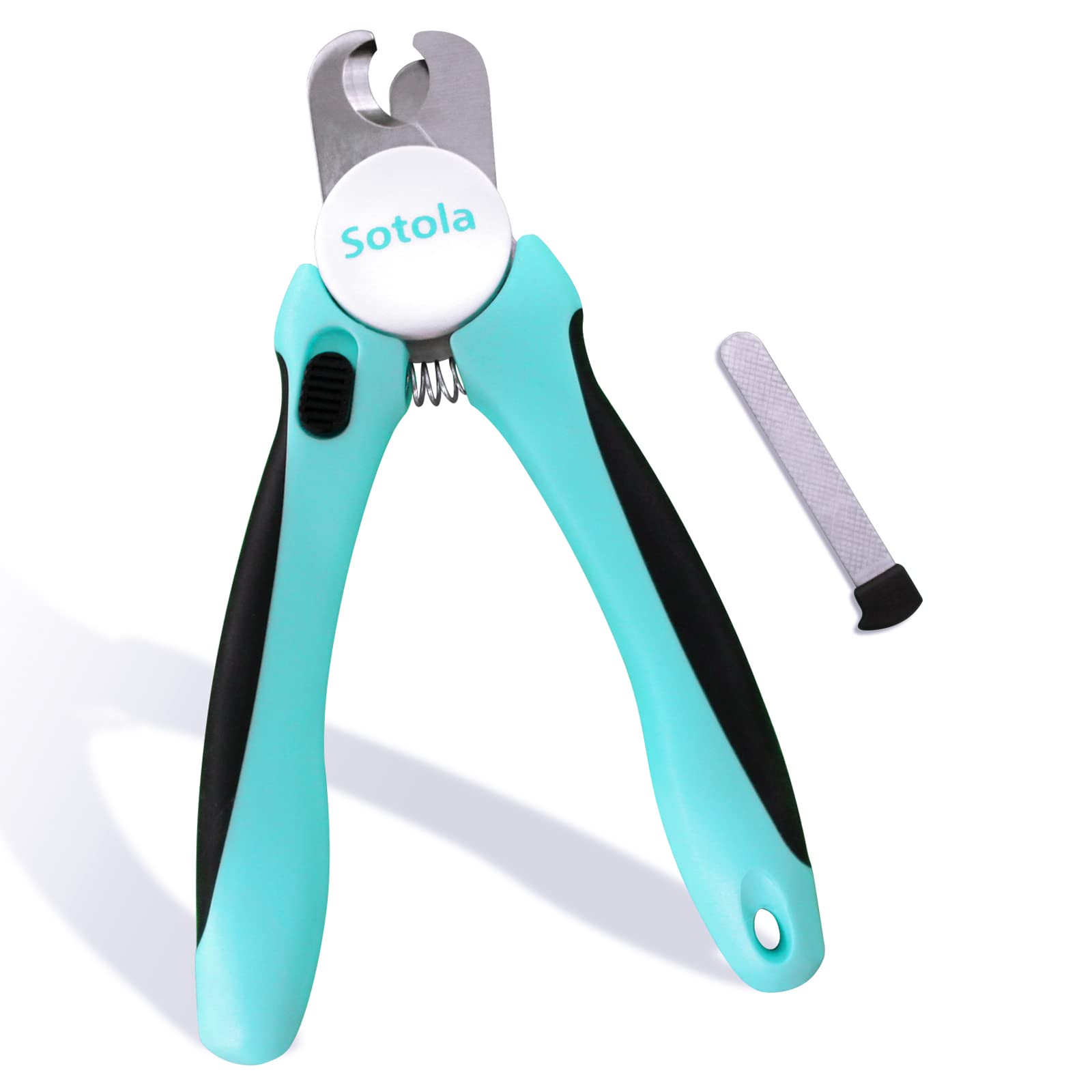 Sotola Professional Dog Nail Clippers with Safety Guard - Razor Sharp Stainless Steel Blade & Free Nail File - Safe Pet Grooming Tool for Small Medium Large Dogs - Perfect for Home Grooming & Vet Visits