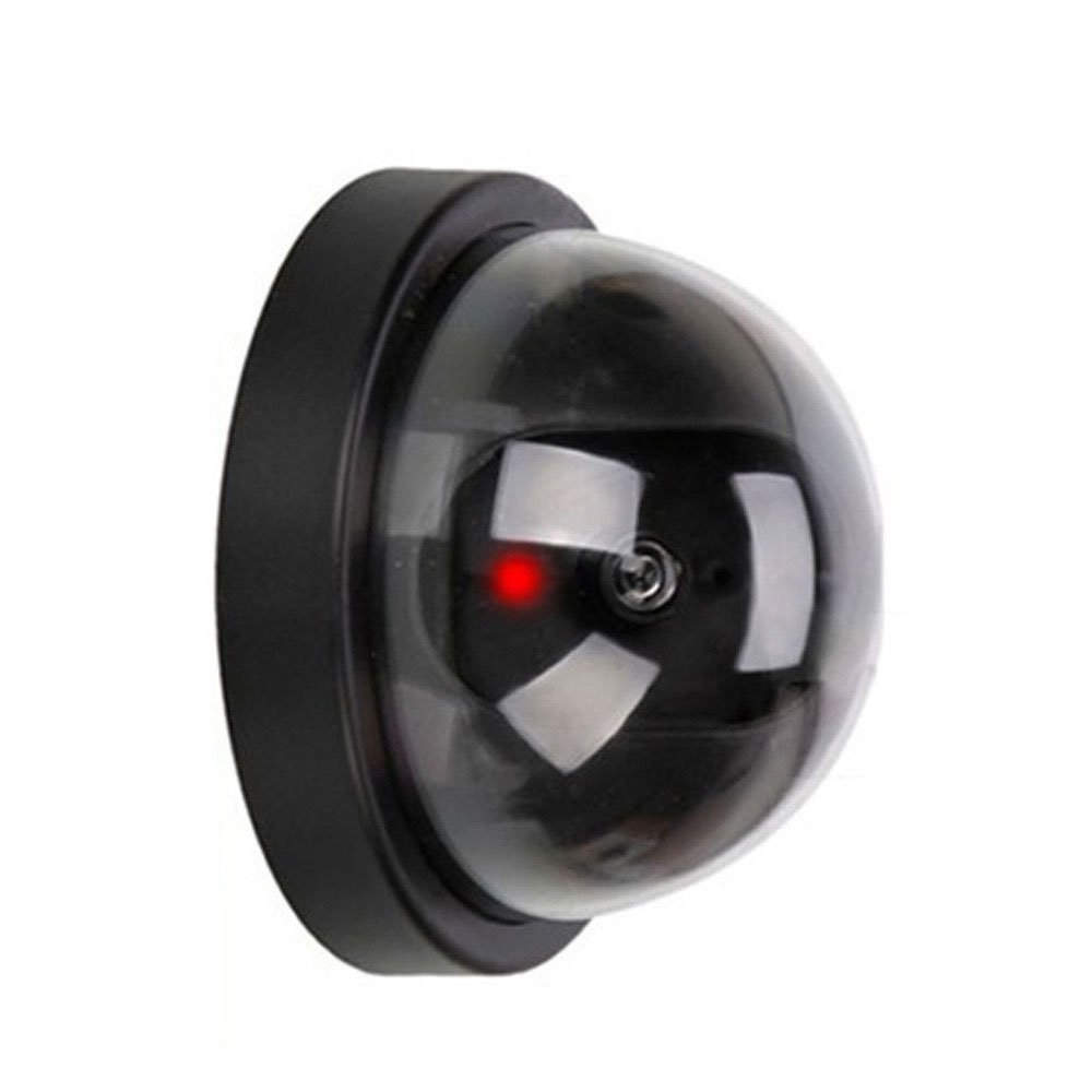 Supmico 5-Pack Black Dome Fake Security Camera with Flashing Red LED Light - Waterproof, Dummy CCTV Surveillance for Indoor & Outdoor Use - Ideal for Home, Office, and Business Security Warning System