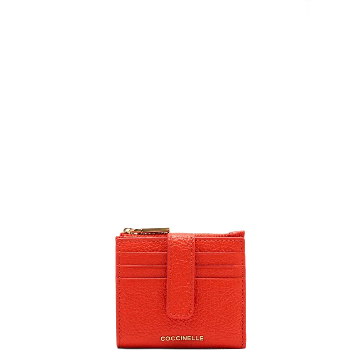 Coccinelle Metallic Soft Small Gazpacho Card Holder MW511F701 - Slim RFID Blocking Wallet for Women - Perfect for Everyday Use, Travel & Gift Giving