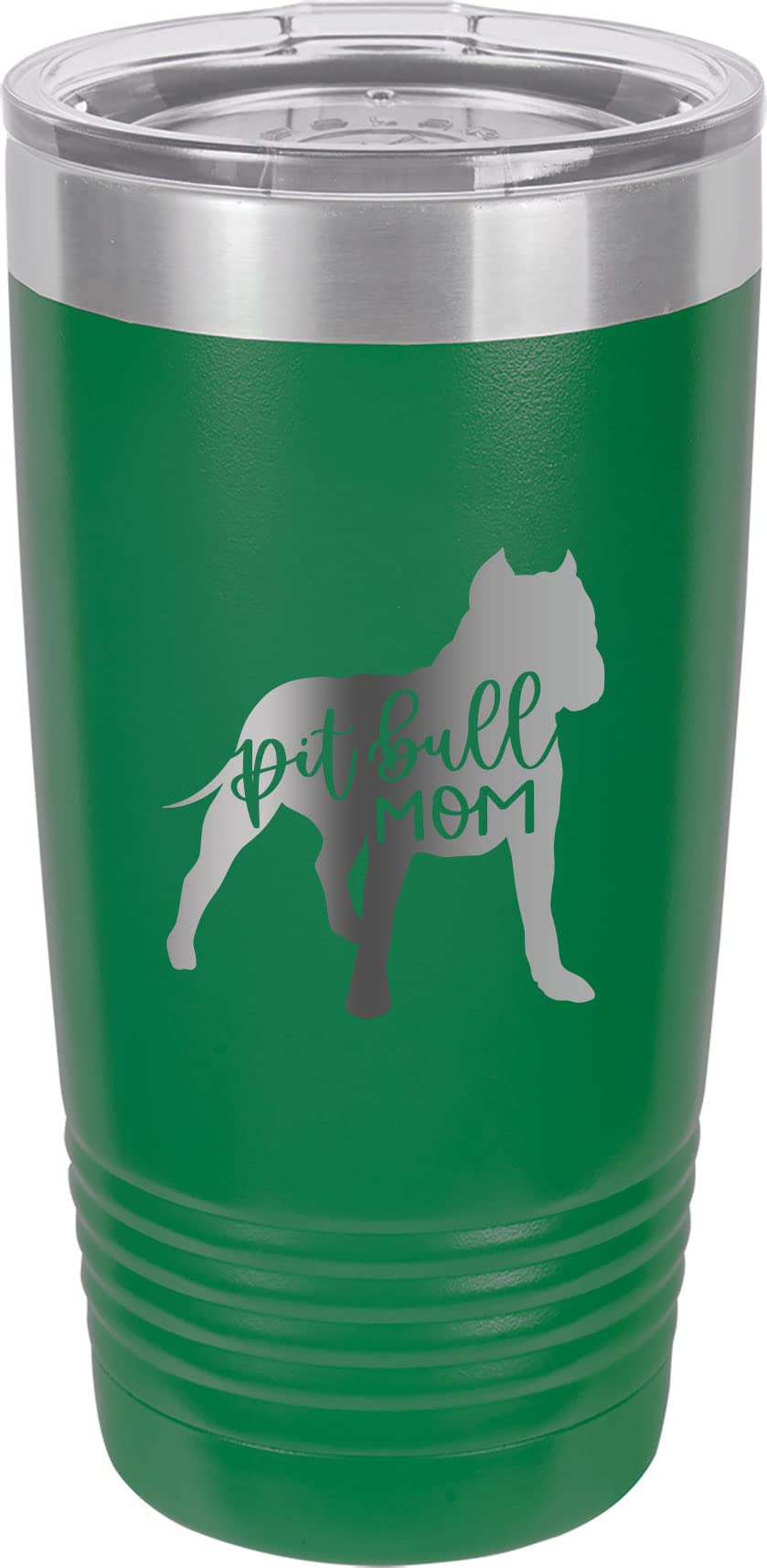 Pitbull Dog Mom Stainless Steel Tumbler - 20oz Double-Wall Vacuum Insulated Travel Mug with Laser Engraved Design, Perfect Gift for Dog Lovers - Ideal for Coffee, Tea & Outdoor Adventures