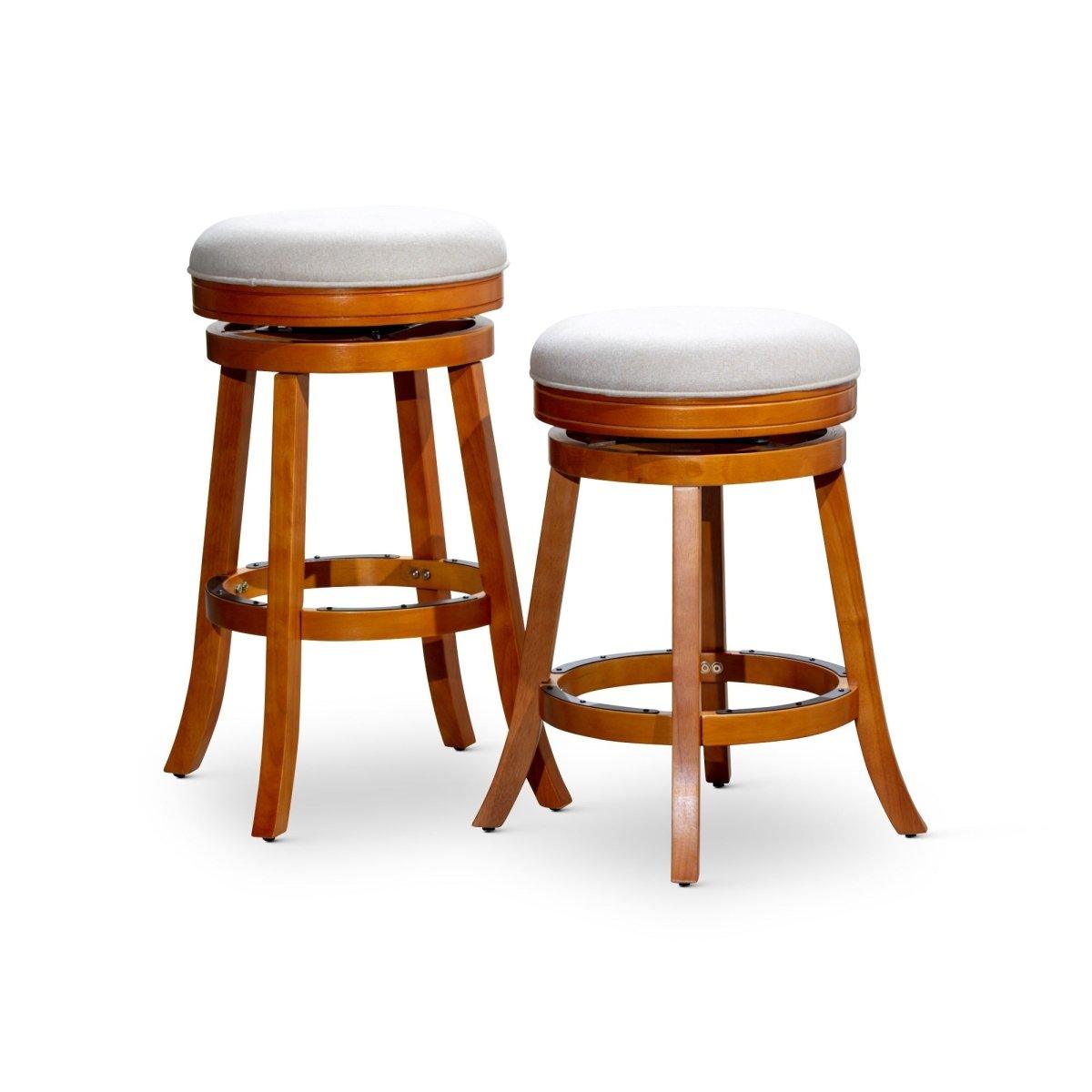 Premium Backless Fabric Swivel Stool - 24