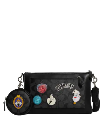 Coach Disney x Coach Holden Crossbody Bag in Signature Canvas with Mickey Patches - Perfect for Disney Fans, Travel & Everyday Use