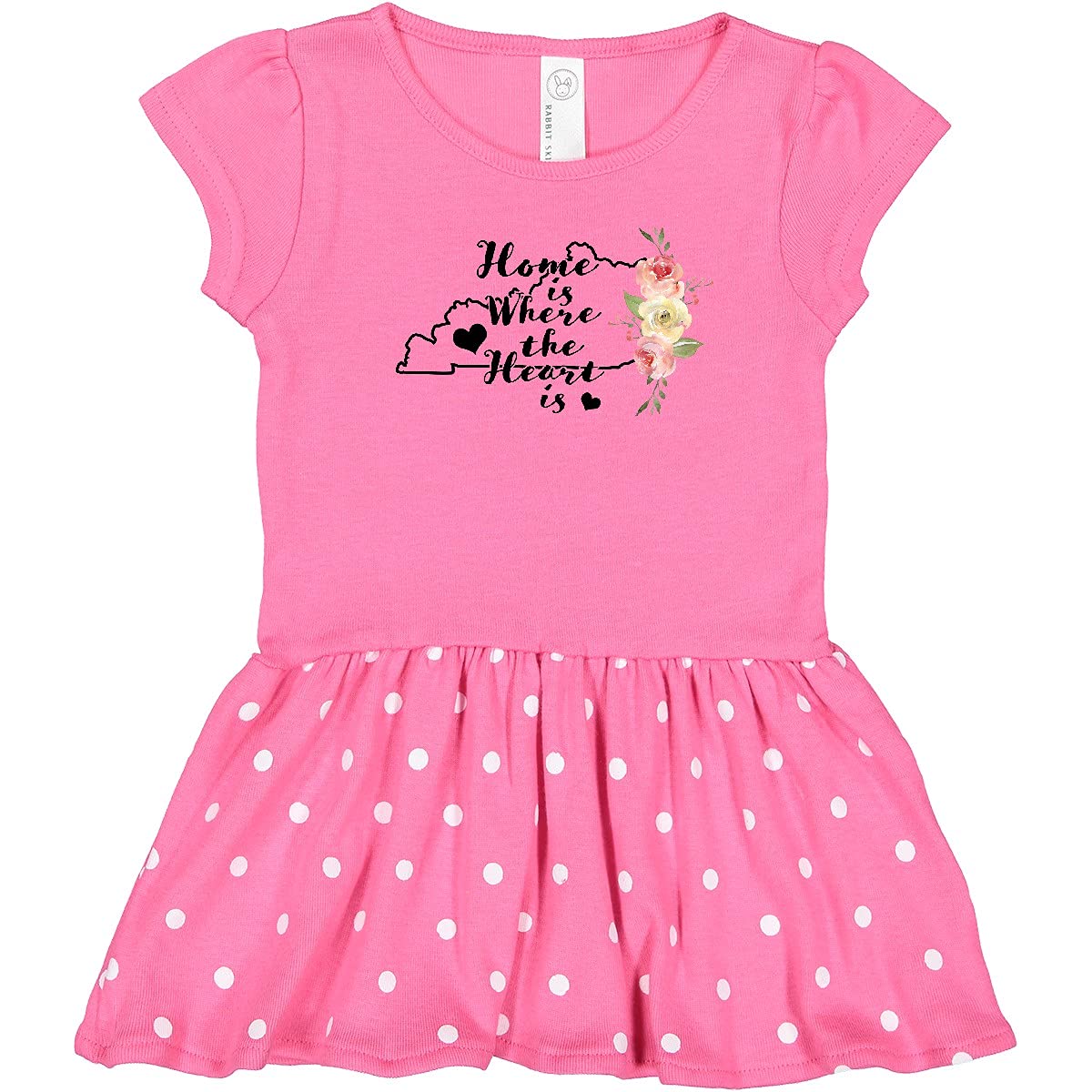 Inktastic Kentucky Home is Where The Heart is Watercolor Print Toddler Dress - Cute Casual Outfit for Girls, Playdates & Family Photos