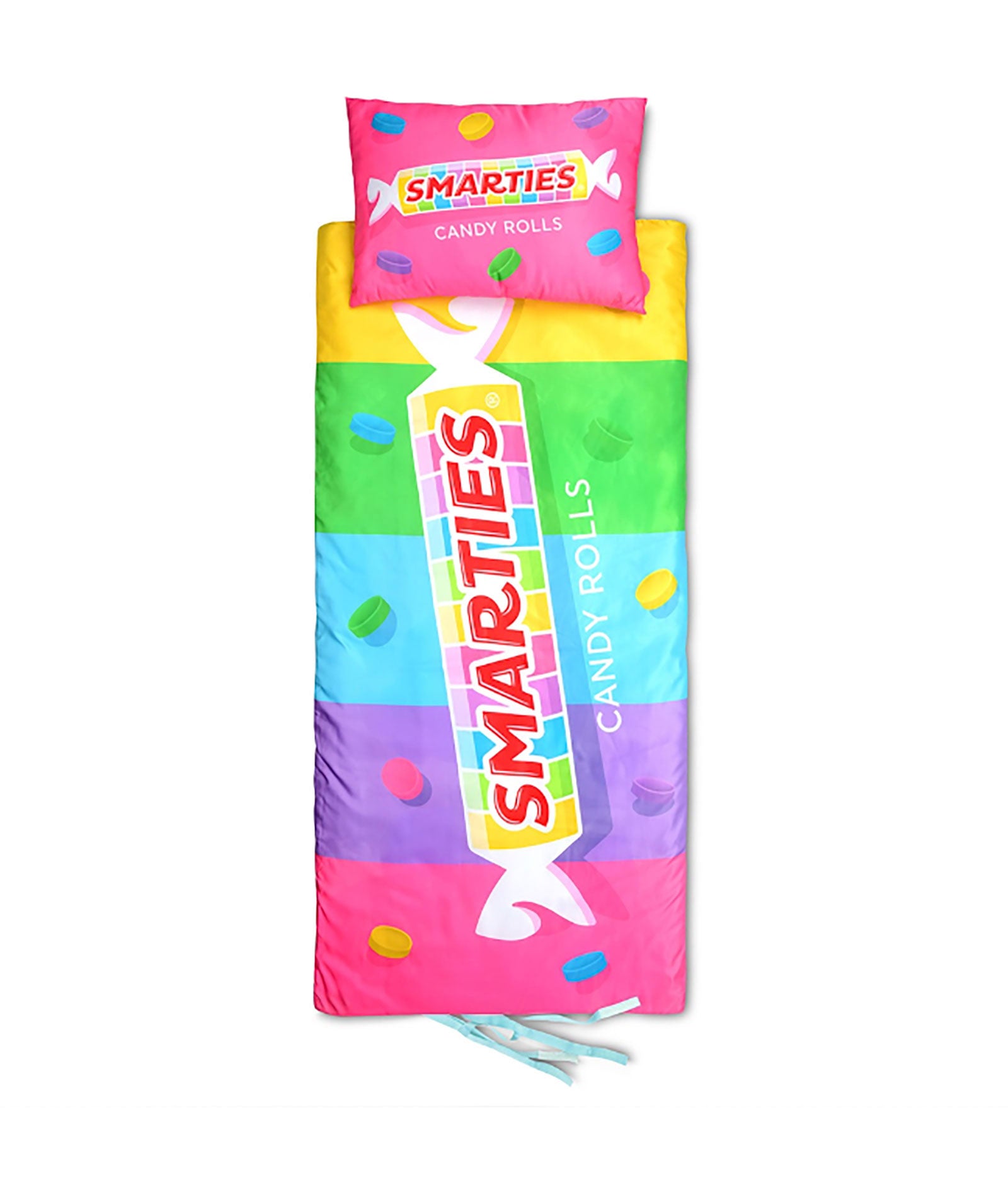 iScream Smarties Sleeping Bag - Ultra Soft & Lightweight for Camping, Travel, Sleepovers - Kids & Adults - Machine Washable - Perfect for Outdoor Adventures & Indoor Lounging