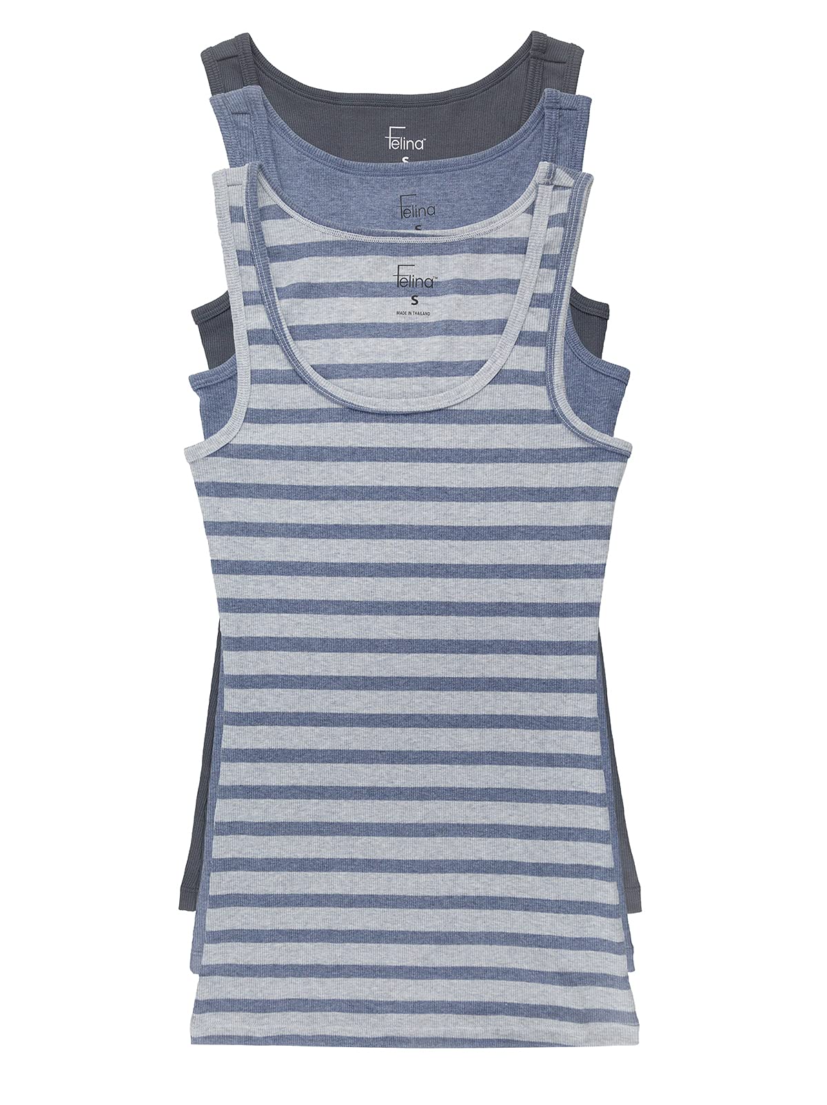 Felina Women's Cotton Ribbed Tank Top - Soft & Comfortable Workout & Casual Wear (Multiple Colors) | Perfect for Yoga, Gym, and Everyday Outfits