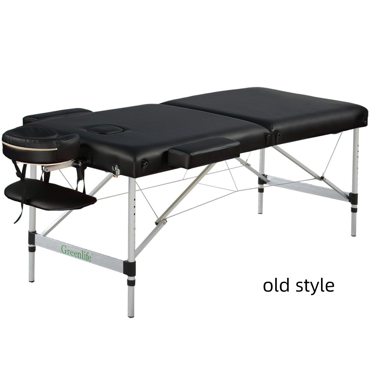 Greenlife 4 Master 2-Section Aluminum Portable Massage Table - Lightweight & Adjustable for Professional or Home Use - Black/Cream (MTA121) - Perfect for Spa, Physical Therapy & Relaxation