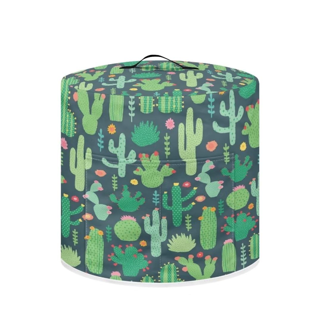 GLENLCWE Cartoon Cactus Rice Cooker Cover - Heat-Resistant Pressure Cooker & Air Fryer Dust Protector - Perfect for Kitchen, Dorm & RV Use