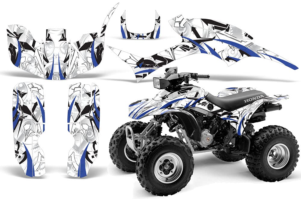 AMR Racing ATV Graphics Kit Sticker Decal for Honda TRX 300EX (2007-2013) - Expo Blue | High-Quality Durable Vinyl Decals for Off-Road ATV Customization & Trail Riding