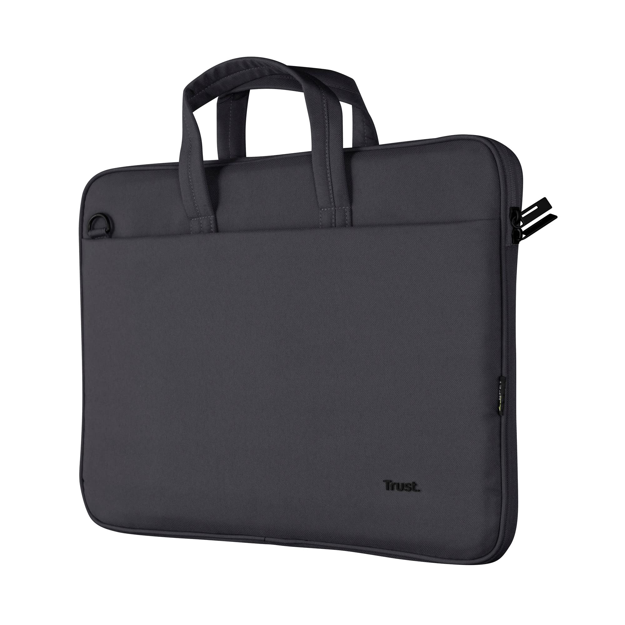 Trust Bologna Eco-Friendly 16 Inch Laptop Bag with Shoulder Strap | Recycled Plastic RPET Lightweight Work Bag for Travel, Business, Office & School | Sustainable Carrying Case for Everyday Use