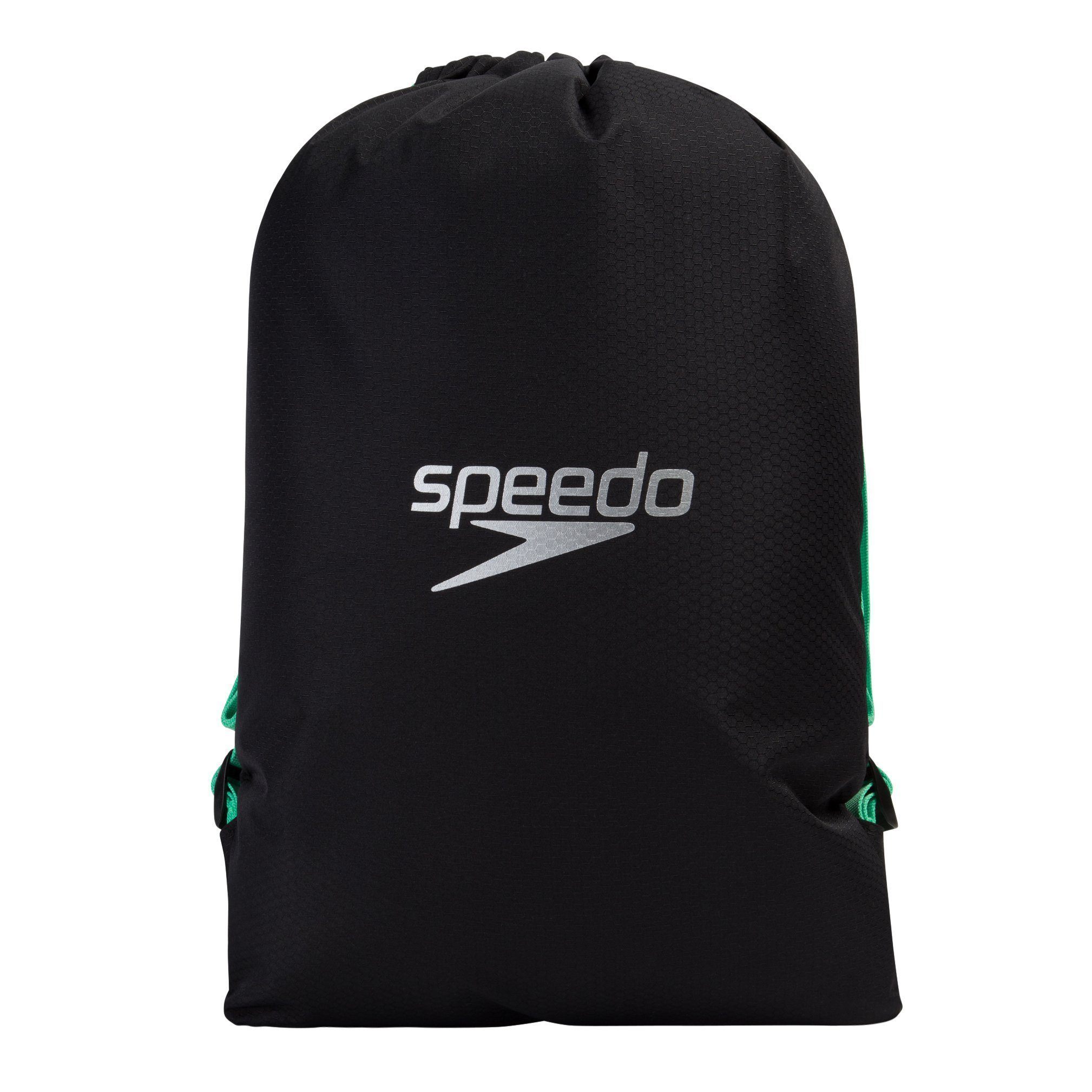 Speedo Waterproof Swim Bag for Men & Women - Durable Pool & Beach Tote with Multiple Pockets - Perfect for Swimming, Gym, Travel & Sports Accessories Storage (Black/Green)