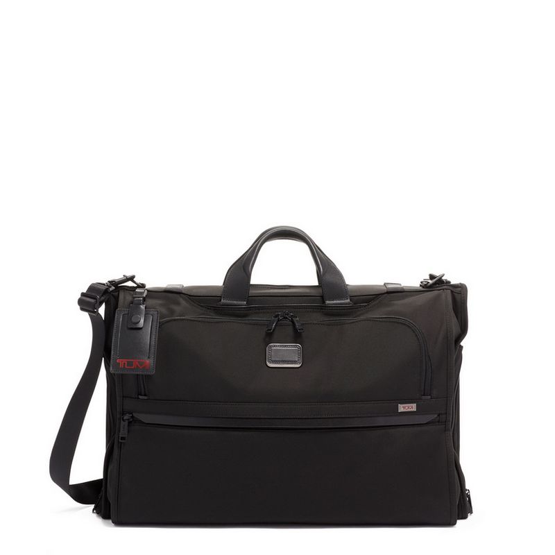 Black Trifold Garment Bag Carry On 22 - Travel Suit Organizer for Business Trips & Weddings - Fits Airplane Overhead Bins