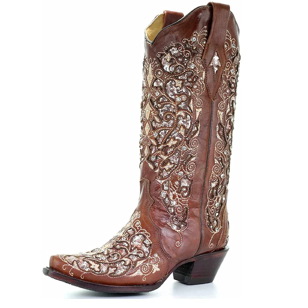 Heelchic Women's Sunflower Printed Cowgirl Boots - Western Round Toe Short Embroidered Ankle Boots for Country Music Festivals & Rodeo Events