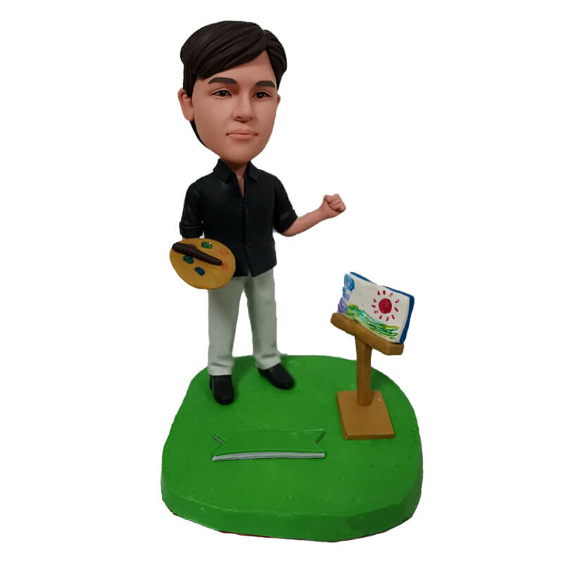 Custom Hand-Painted Bobblehead Figurine - Personalized Caricature Gift for Birthday, Anniversary & Office Decor | Unique 3D Portrait Sculpture