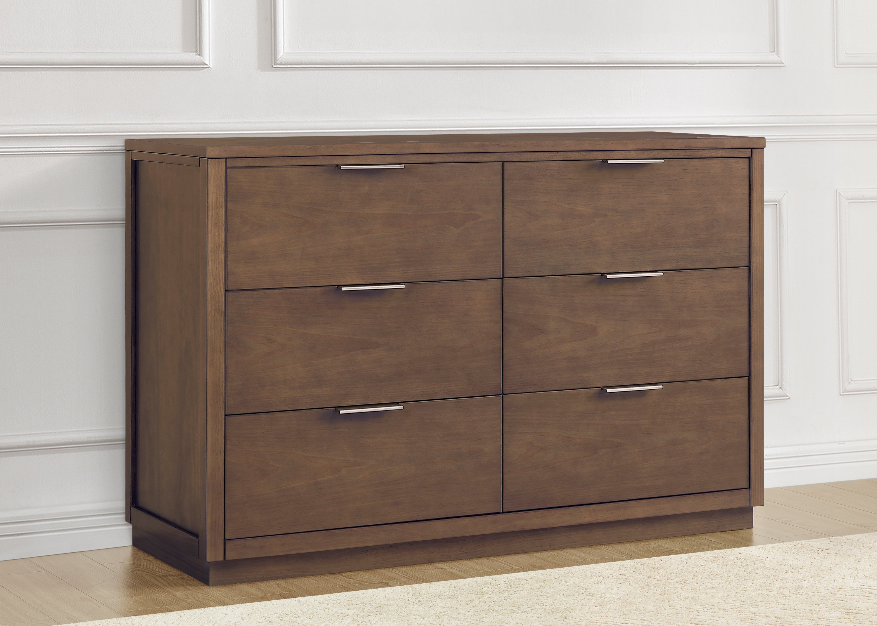 Forever 6-Drawer Dresser with Changing Top & Interlocking Drawers - Natural Wood Nursery Dresser for Baby Room Organization & Storage