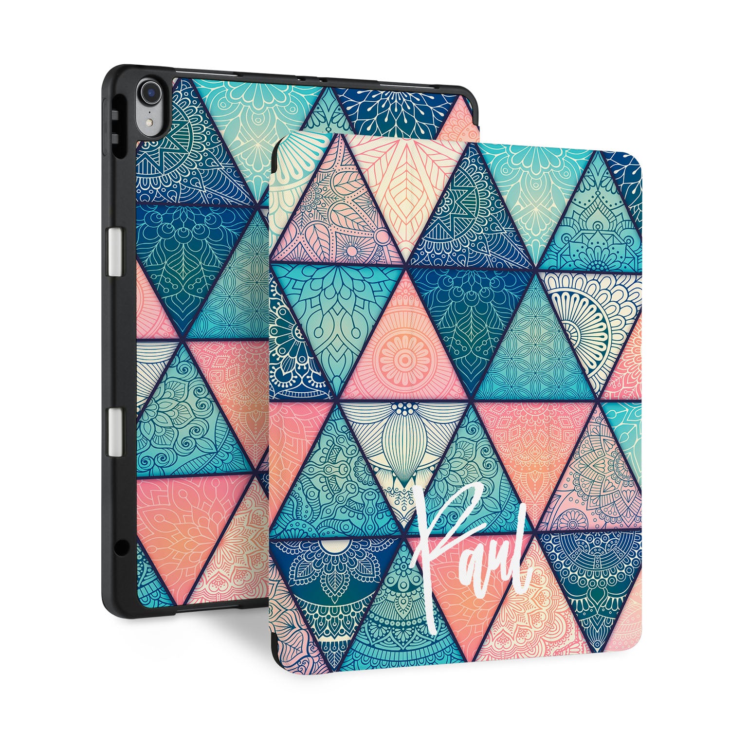 Premium iPad Trifold Case with Aztec Tribal Design - Slim Protective Cover for iPad Air/Pro (6th/5th/4th Gen) | Perfect for Work, Travel & School Use