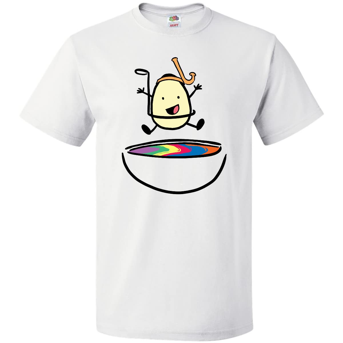 Inktastic Easter Egg Jumping Into The Dye with Snorkel Graphic T-Shirt - Funny Easter Egg Dyeing Novelty Tee for Men & Women - Perfect for Easter Celebrations, Egg Hunts, and Spring Parties