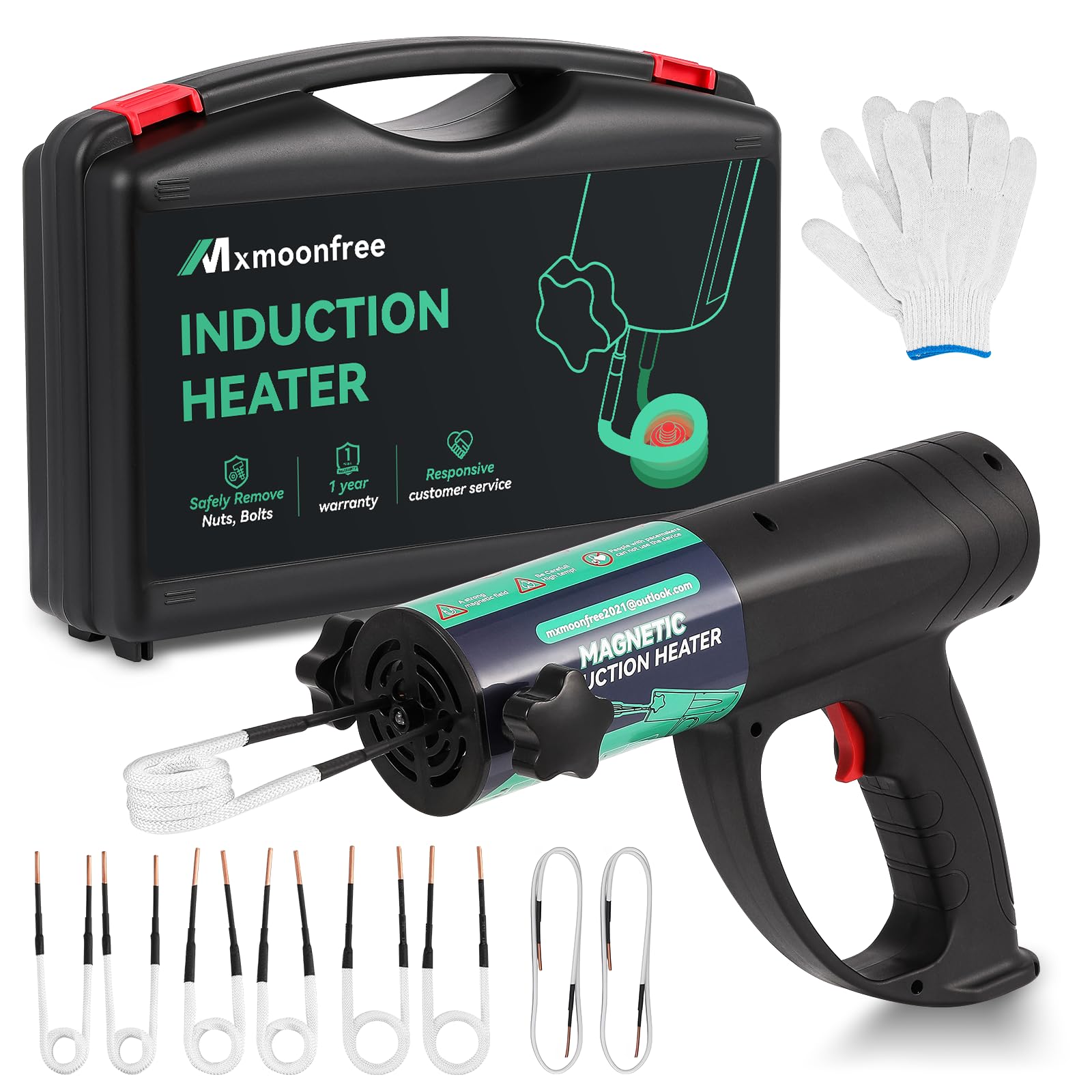 1500W Induction Bolt Heater Tool - Remove Nuts, Bolts, Bearings Safely for Auto Repair & Maintenance