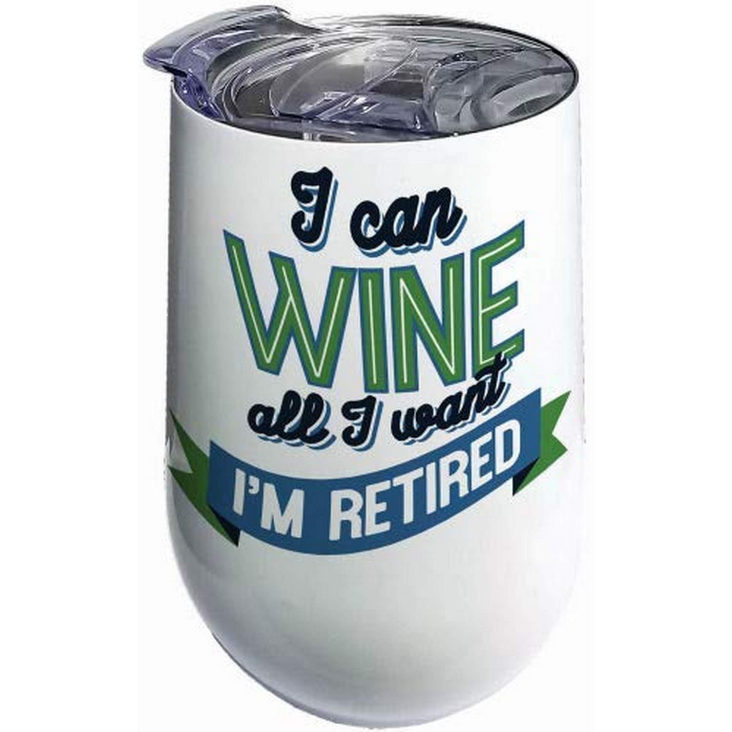 Retired Life Stainless Steel Wine Tumbler - 20oz Insulated Cup for Wine Lovers, Perfect for Retirement Gifts, Beach Parties & Relaxing Evenings