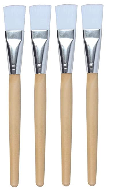 SUNISA Face Pack Applicator Brush - 4 Pack for Easy & Hygienic Face Mask Application - Perfect for DIY Skincare, Spa Days & At-Home Facials