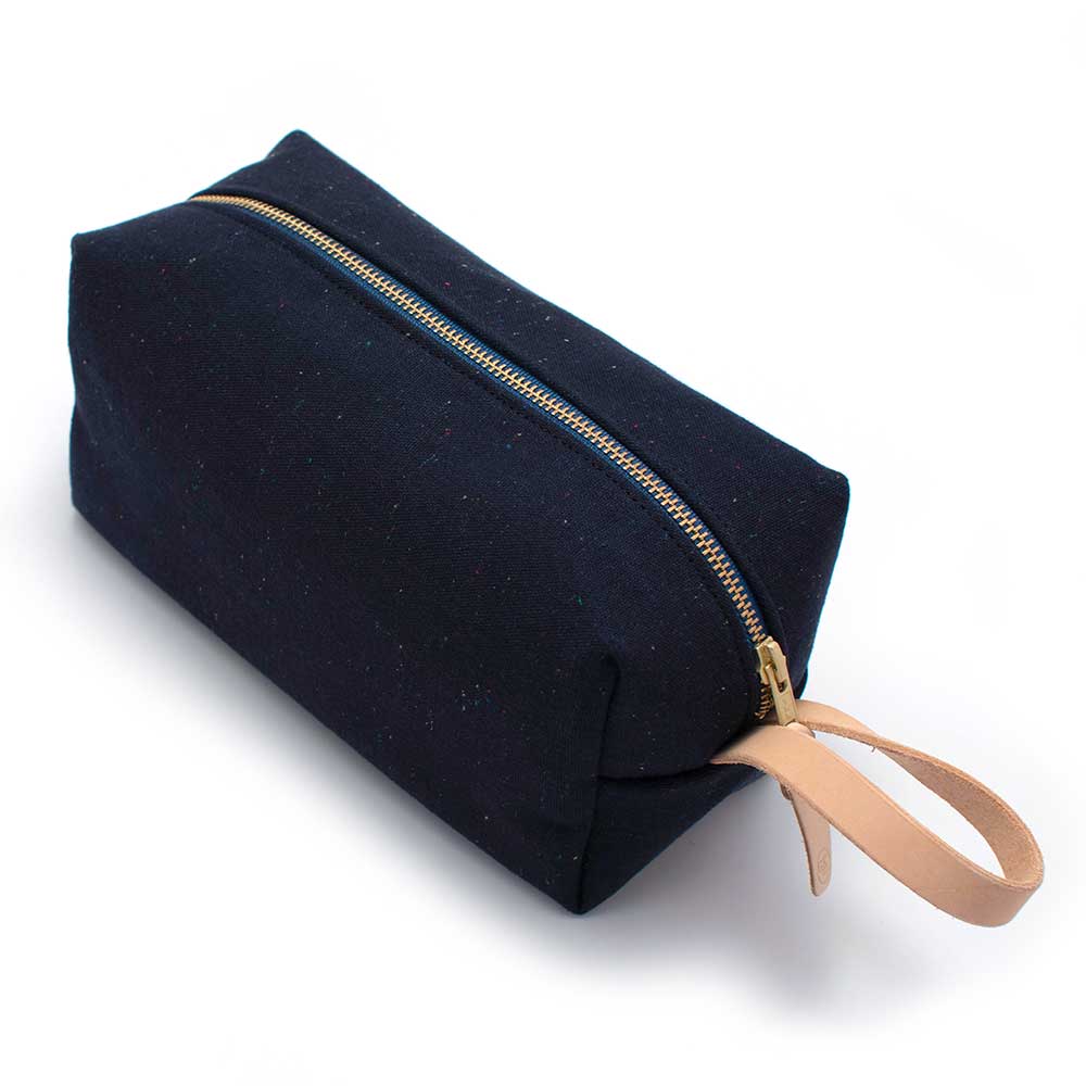 Premium Navy Fleck Travel Kit for Men & Women - Water-Resistant Toiletry Bag with Hanging Hook - Perfect for Camping, Gym, Business Trips & Vacation Essentials