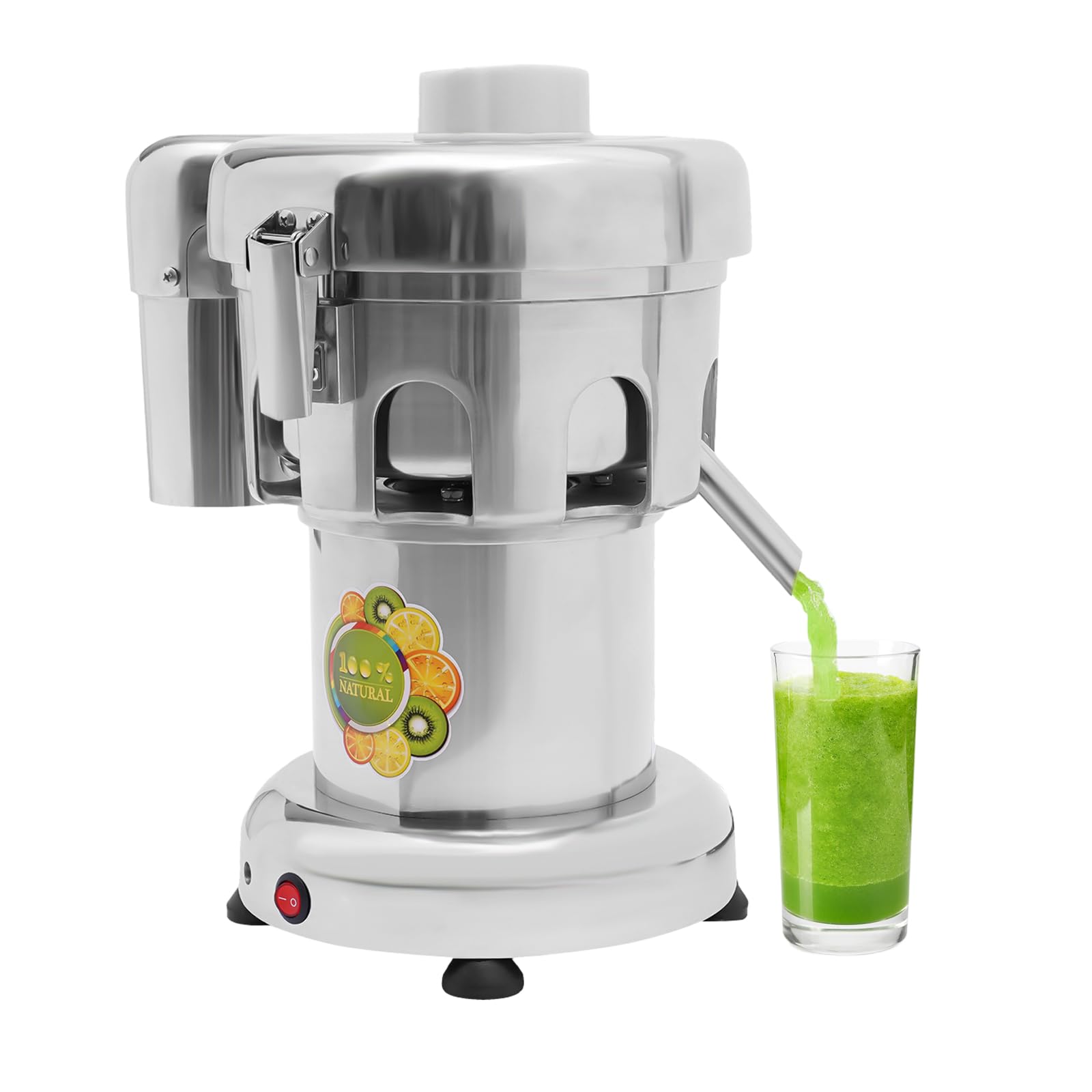 Premium Cold Press Juicer Machine - Quiet Masticating Juicer for Fruits & Vegetables, Commercial & Home Use, Easy to Clean with Brush - Perfect for Healthy Juicing, Detox, and Raw Food Recipes