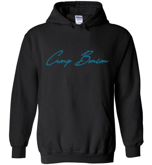 Bonim Heavy Blend Hoodie - Blue Scrawl Graphic Pullover for Men & Women | Cozy Fleece Sweatshirt for Casual Wear, Gym & Outdoor Activities