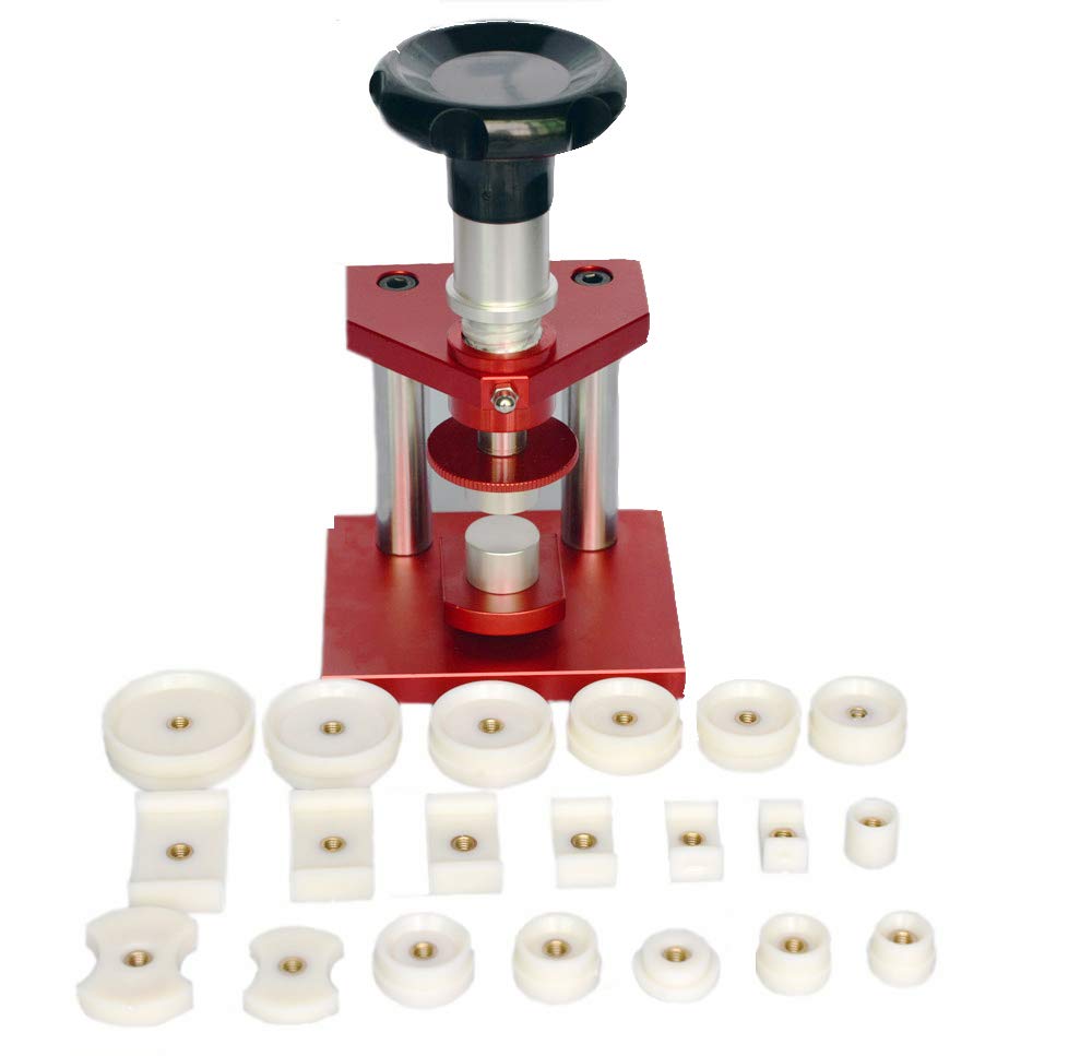 Professional Watch Case Press Tool with 20 Interchangeable Dies - Perfect for Watch Repair, Battery Replacement & Back Cover Installation