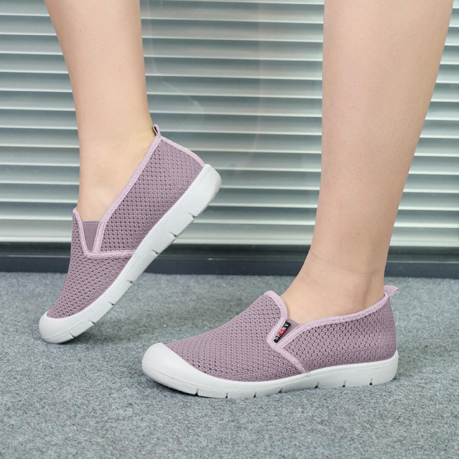 Women's Lightweight Comfortable Casual Sneakers - Non-Slip Flat Work Shoes for Ladies | Breathable Cover Foot Design | Perfect for Office, Running & Outdoor Activities (7-15 Day Delivery)
