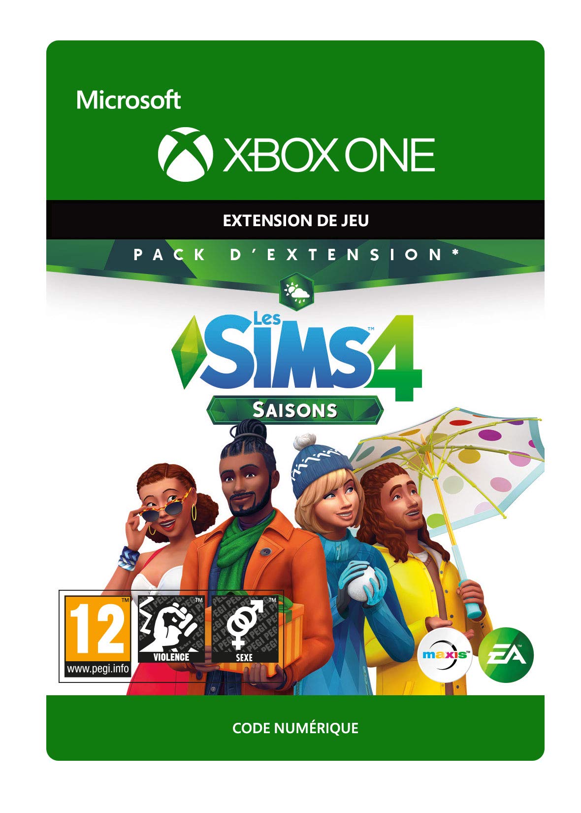 The Sims 4: Seasons Expansion Pack - Digital Download Code for Xbox One | Add Weather, Holidays & Seasonal Activities to Your Game | Perfect for Simulation & Life Strategy Gamers